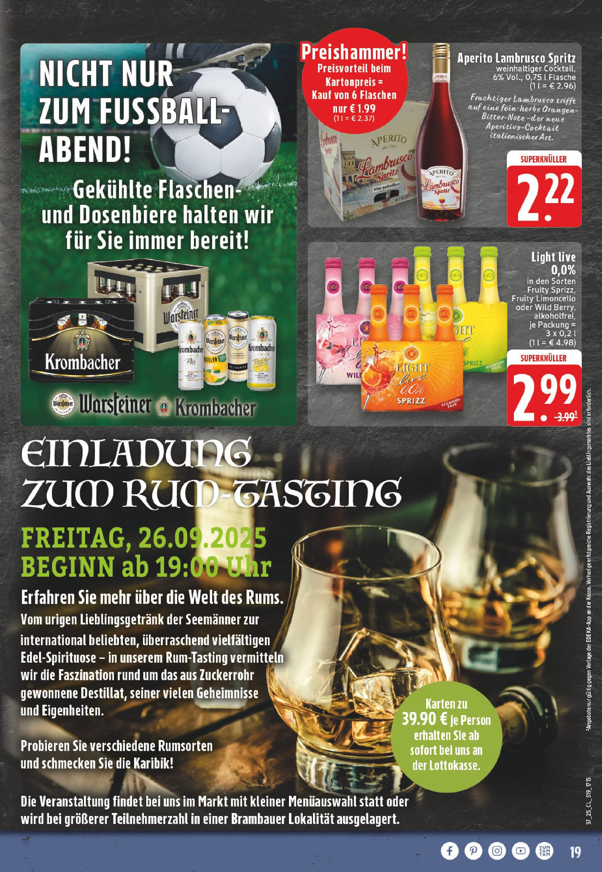 Edeka prospekt Lünen-Brambauer (ab 07.09.2025) » Angebote Online | Seite: 19 | Produkte: Fußball, Warsteiner, Limoncello, Uhr Edeka prospekt Lünen-Brambauer (ab 07.09.2025) » Angebote Online | Seite: 19 | Produkte: Fußball, Warsteiner, Limoncello, Uhr