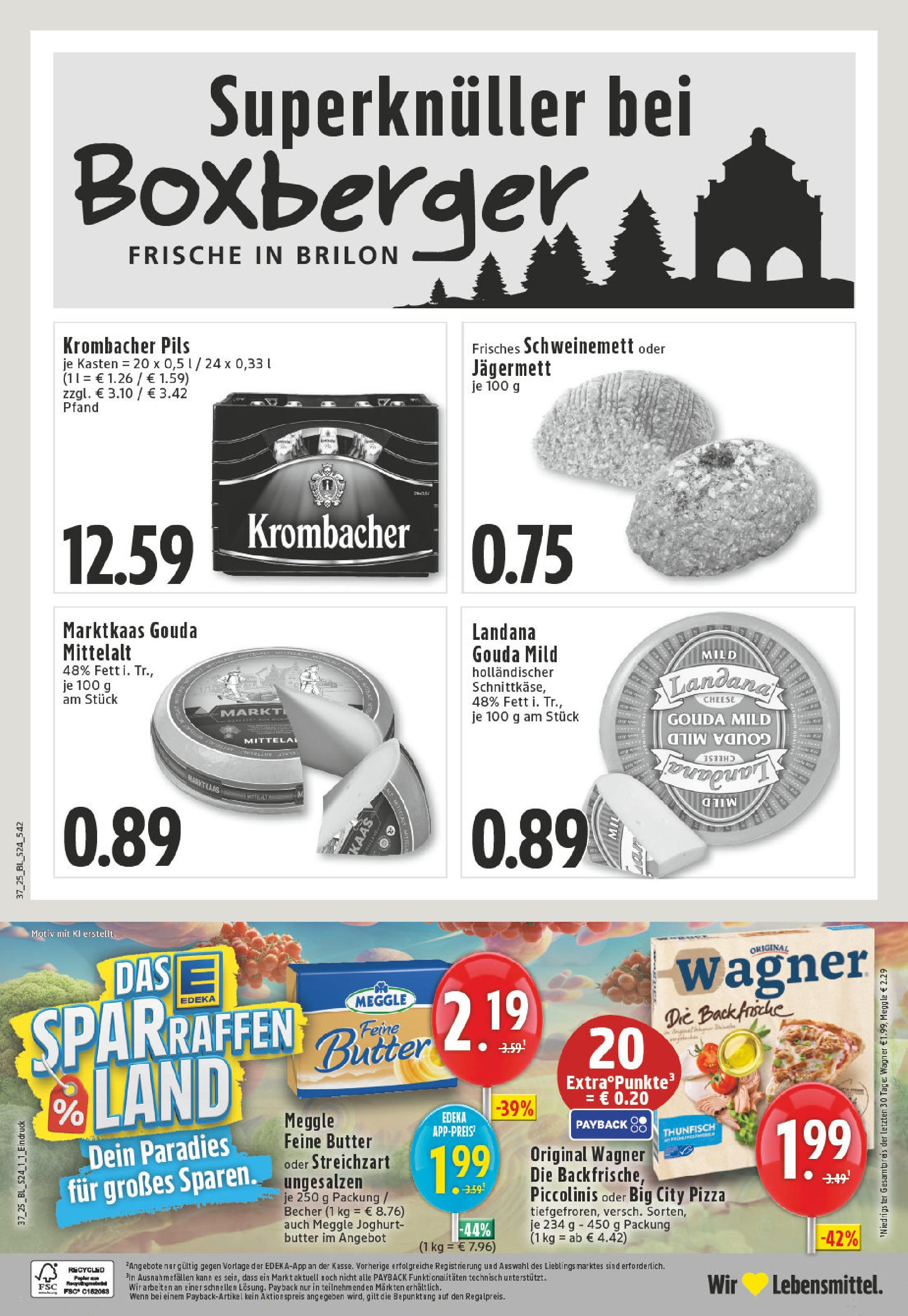 Edeka prospekt Brilon (ab 07.09.2025) » Angebote Online | Seite: 24 | Produkte: Joghurt, Pils, Piccolinis, Pizza Edeka prospekt Brilon (ab 07.09.2025) » Angebote Online | Seite: 24 | Produkte: Joghurt, Pils, Piccolinis, Pizza