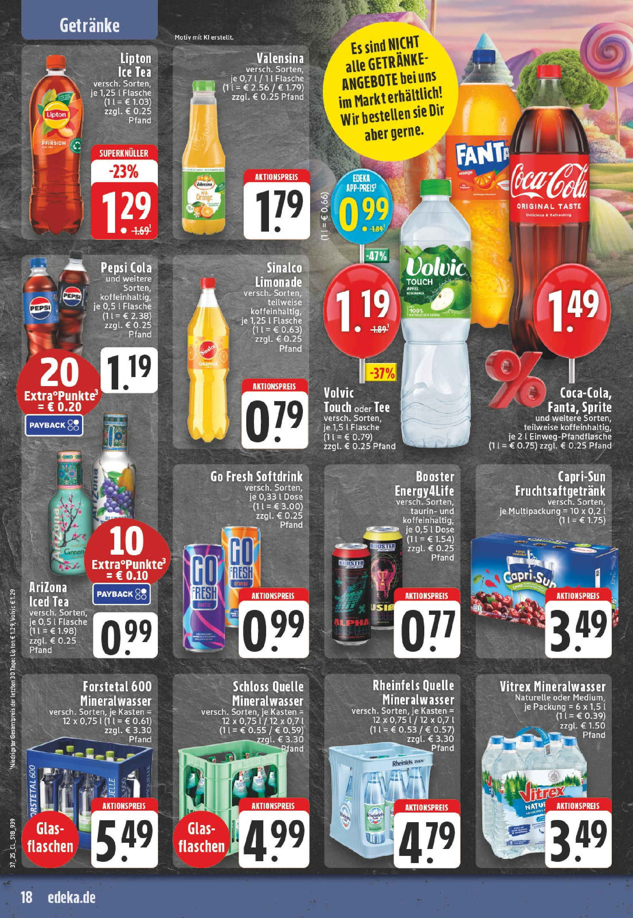 Edeka prospekt Iserlohn (ab 07.09.2025) » Angebote Online | Seite: 18 | Produkte: Energy, Äpfel, Limonade, Volvic touch Edeka prospekt Iserlohn (ab 07.09.2025) » Angebote Online | Seite: 18 | Produkte: Energy, Äpfel, Limonade, Volvic touch