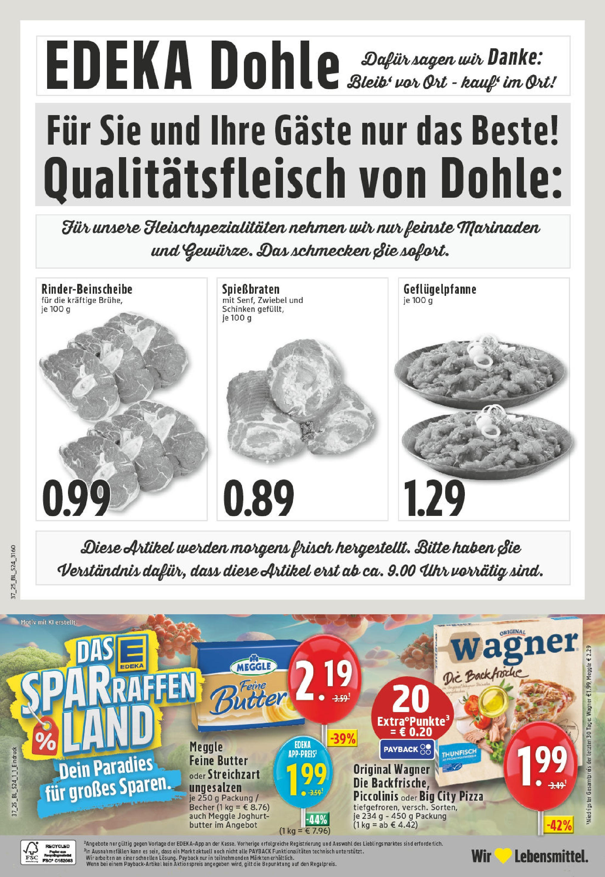 Edeka prospekt Lohne (ab 07.09.2025) » Angebote Online | Seite: 24 | Produkte: Butter, Thunfisch, Schinken, Pizza Edeka prospekt Lohne (ab 07.09.2025) » Angebote Online | Seite: 24 | Produkte: Butter, Thunfisch, Schinken, Pizza