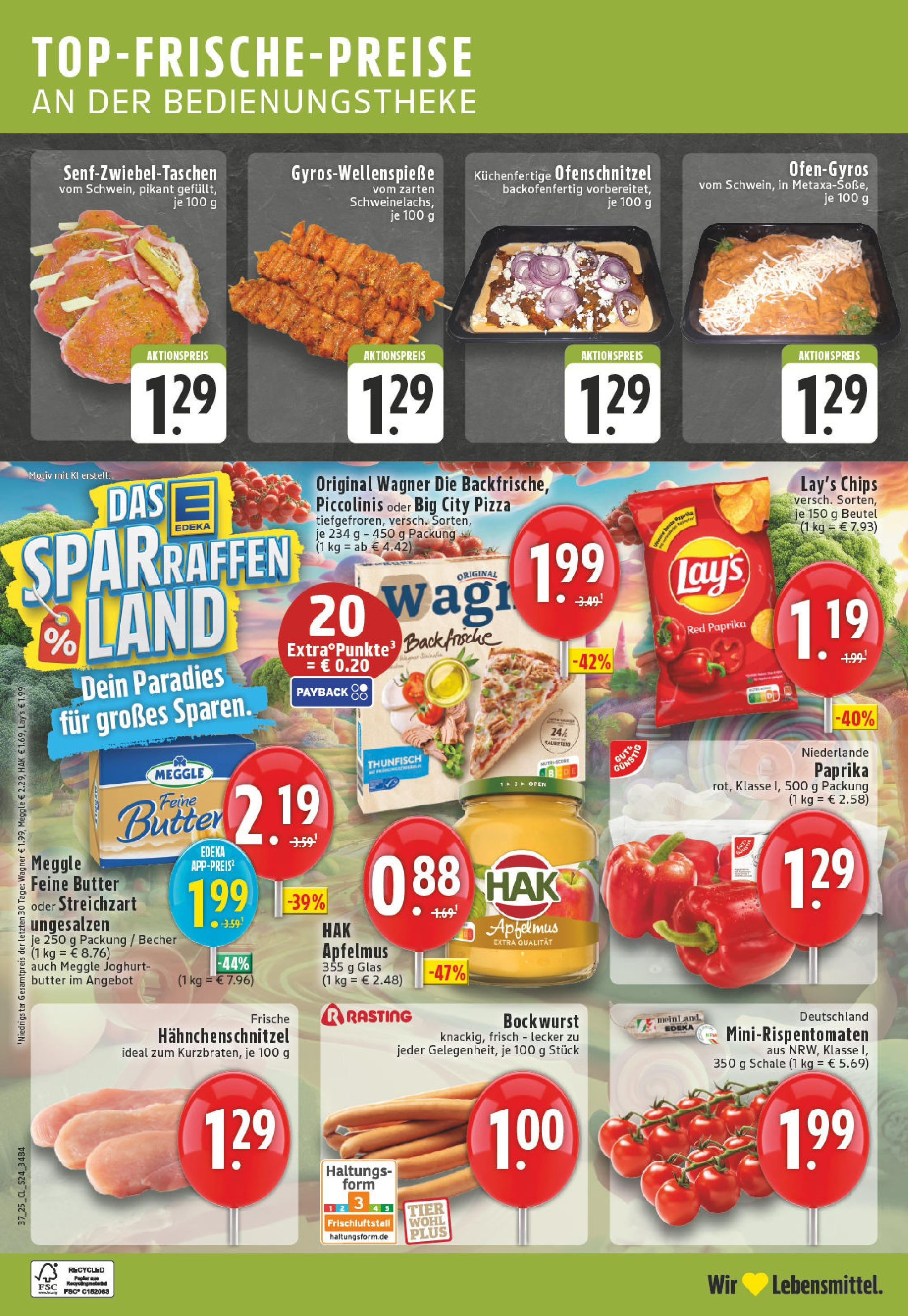 Edeka prospekt Hamm (ab 07.09.2025) » Angebote Online | Seite: 24 | Produkte: Bockwurst, Butter, Thunfisch, Apple Edeka prospekt Hamm (ab 07.09.2025) » Angebote Online | Seite: 24 | Produkte: Bockwurst, Butter, Thunfisch, Apple