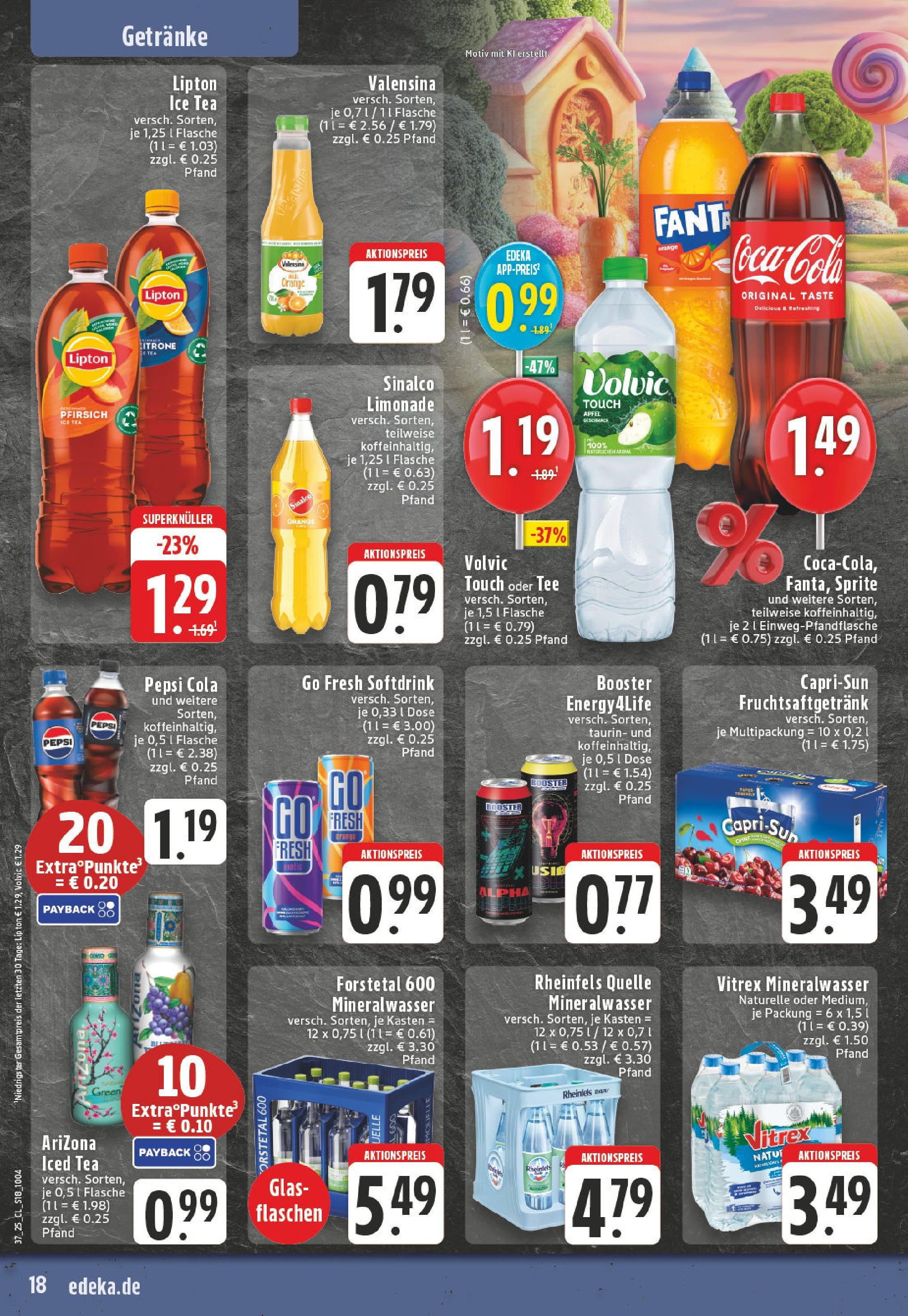 Edeka prospekt Versmold	 (ab 07.09.2025) » Angebote Online | Seite: 18 | Produkte: Sprite, Energy, Pfirsich, Volvic