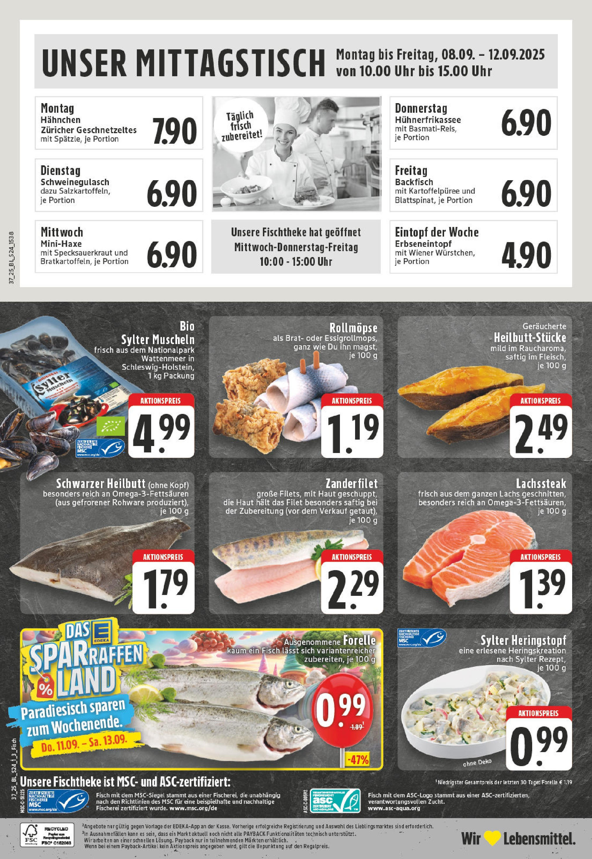Edeka prospekt Essen (ab 07.09.2025) » Angebote Online | Seite: 24 | Produkte: Hahnchen, Fisch, Steak, Uhr Edeka prospekt Essen (ab 07.09.2025) » Angebote Online | Seite: 24 | Produkte: Hahnchen, Fisch, Steak, Uhr