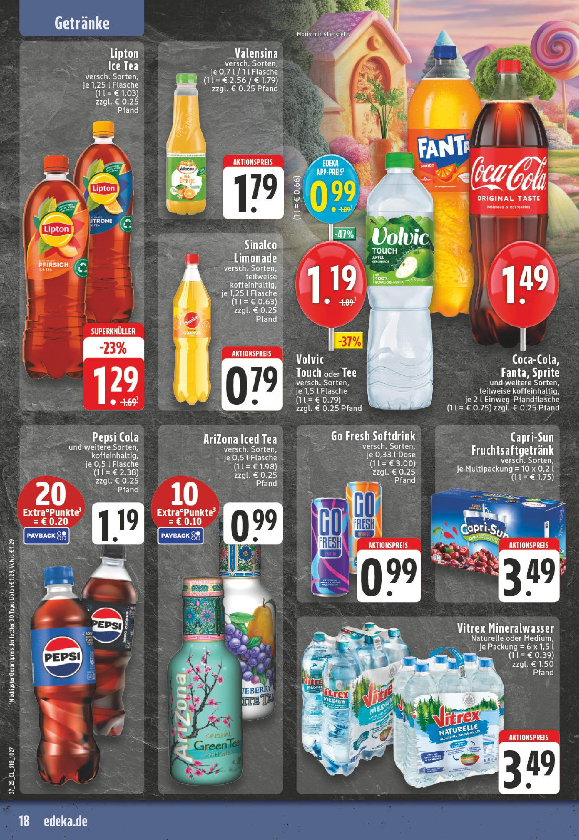 Edeka prospekt Ruppichteroth	 (ab 07.09.2025) » Angebote Online | Seite: 18 | Produkte: Cola, Volvic touch, Mineralwasser, Zitrone
