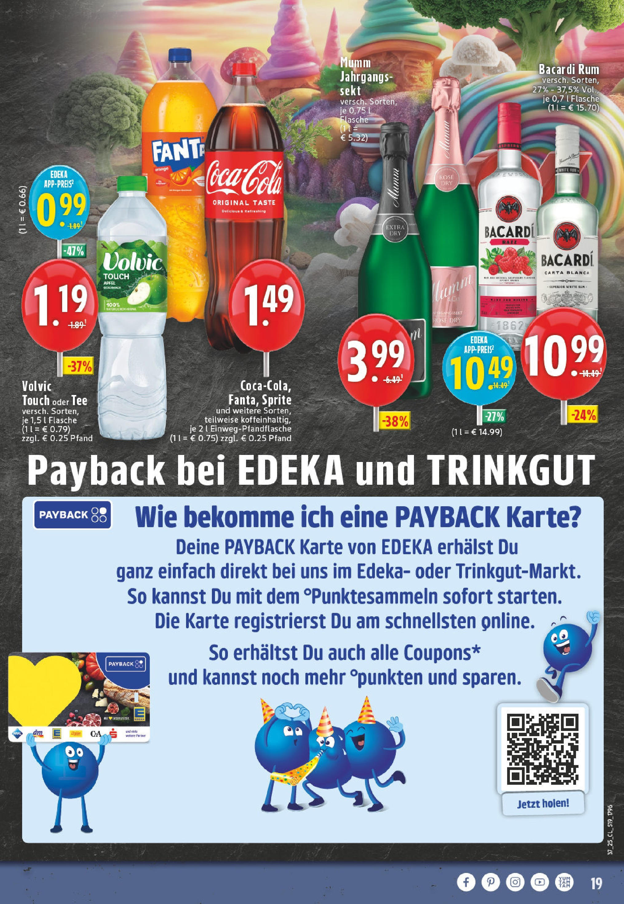 Edeka prospekt Verl	 (ab 07.09.2025) » Angebote Online | Seite: 19 | Produkte: Rum, Äpfel, Tee, Volvic