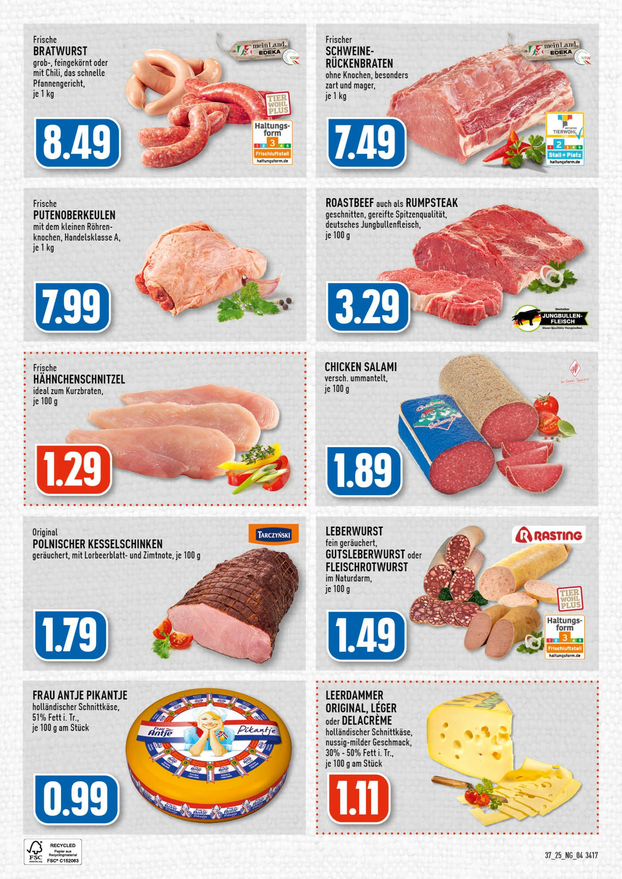 Edeka prospekt Wermelskirchen (ab 07.09.2025) » Angebote Online | Seite: 4 | Produkte: Rumpsteak, Leerdammer, Salami, Fleisch Edeka prospekt Wermelskirchen (ab 07.09.2025) » Angebote Online | Seite: 4 | Produkte: Rumpsteak, Leerdammer, Salami, Fleisch