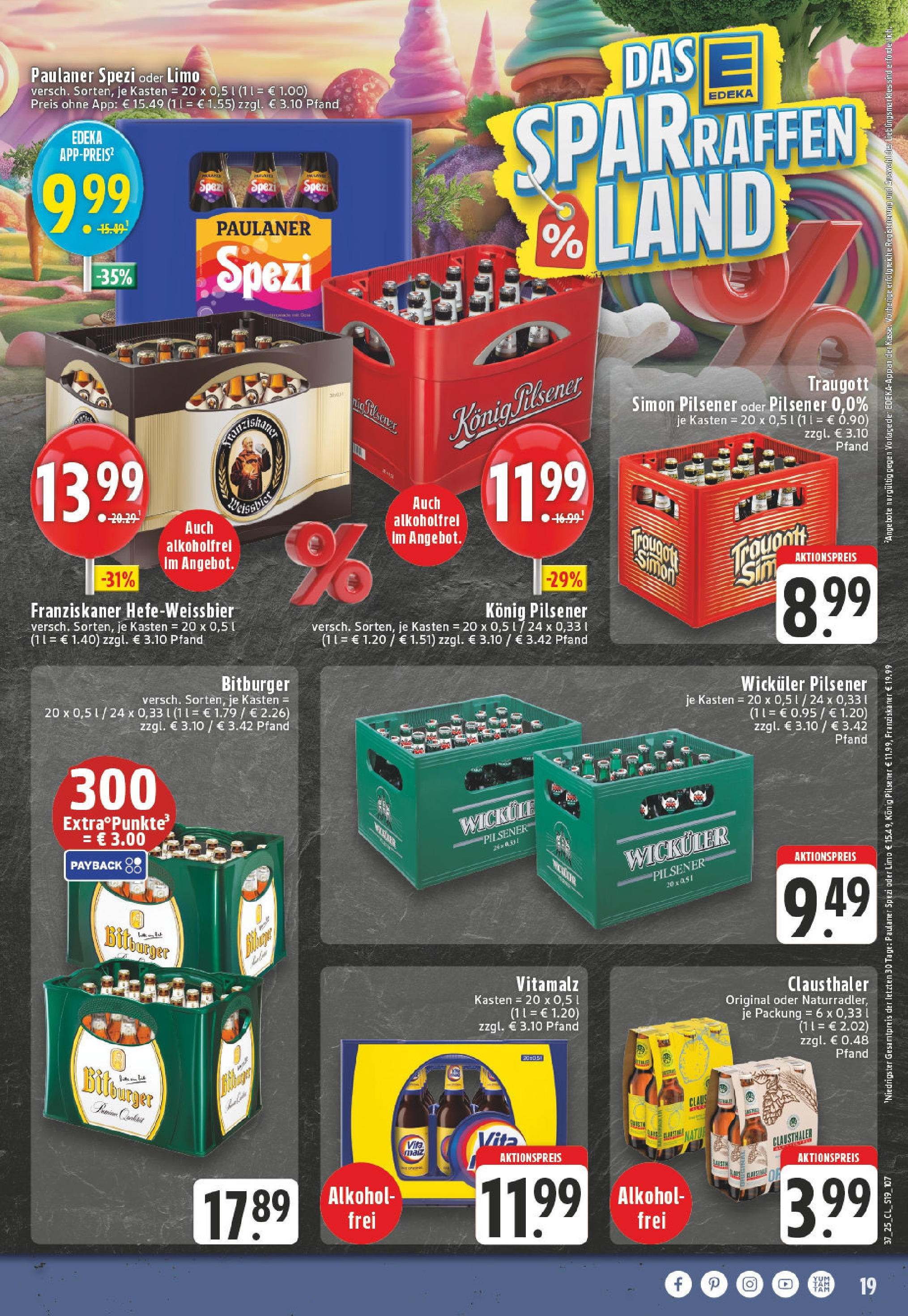 Edeka prospekt Würselen (ab 07.09.2025) » Angebote Online | Seite: 19 | Produkte: Franziskaner, Konig pilsener, Paulaner spezi, Paulaner Edeka prospekt Würselen (ab 07.09.2025) » Angebote Online | Seite: 19 | Produkte: Franziskaner, Konig pilsener, Paulaner spezi, Paulaner