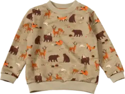 ALANA Sweatshirt mit Waldtier-Muster, braun, Gr. 110