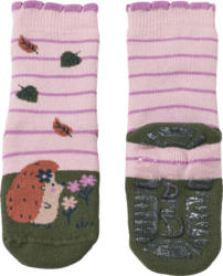 ALANA Stoppersocken mit Igel-Motiv, lila & grün, Gr. 21/22