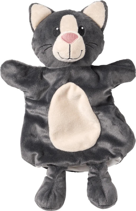 fluffies Handpuppe Katze, grau