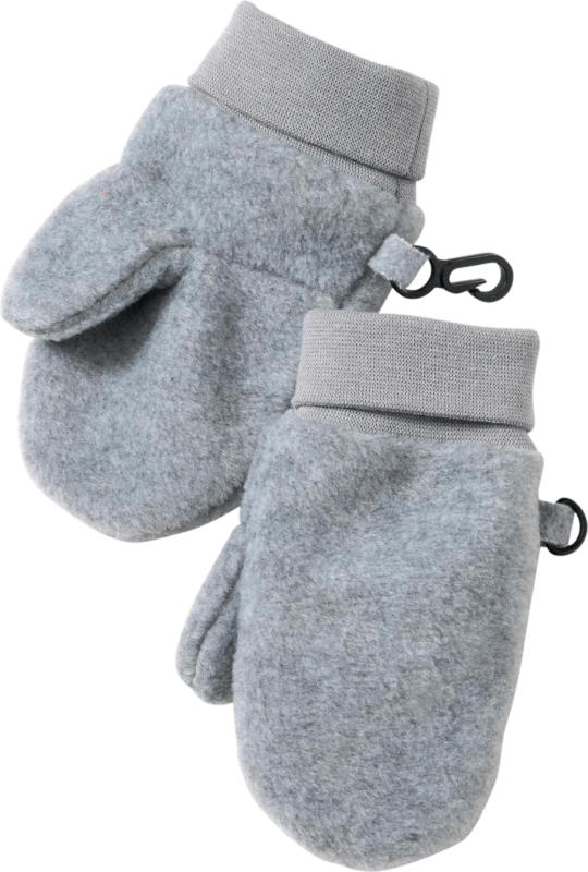 PUSBLU Fäustlinge aus Fleece, grau, Gr. 1