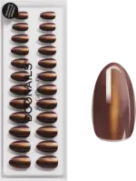 dm drogerie markt Doonails K&uuml;nstliche N&auml;gel Press Ons Short Almond Glass Brown Cat Eye