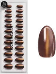 Doonails Künstliche Nägel, Soft Gel Press Ons Glass Brown