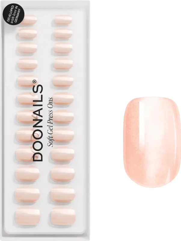 Doonails Künstliche Nägel, Soft Gel Press Ons Glass Nude
