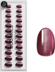 Doonails Künstliche Nägel, Soft Gel Press Ons Glass Burgundy