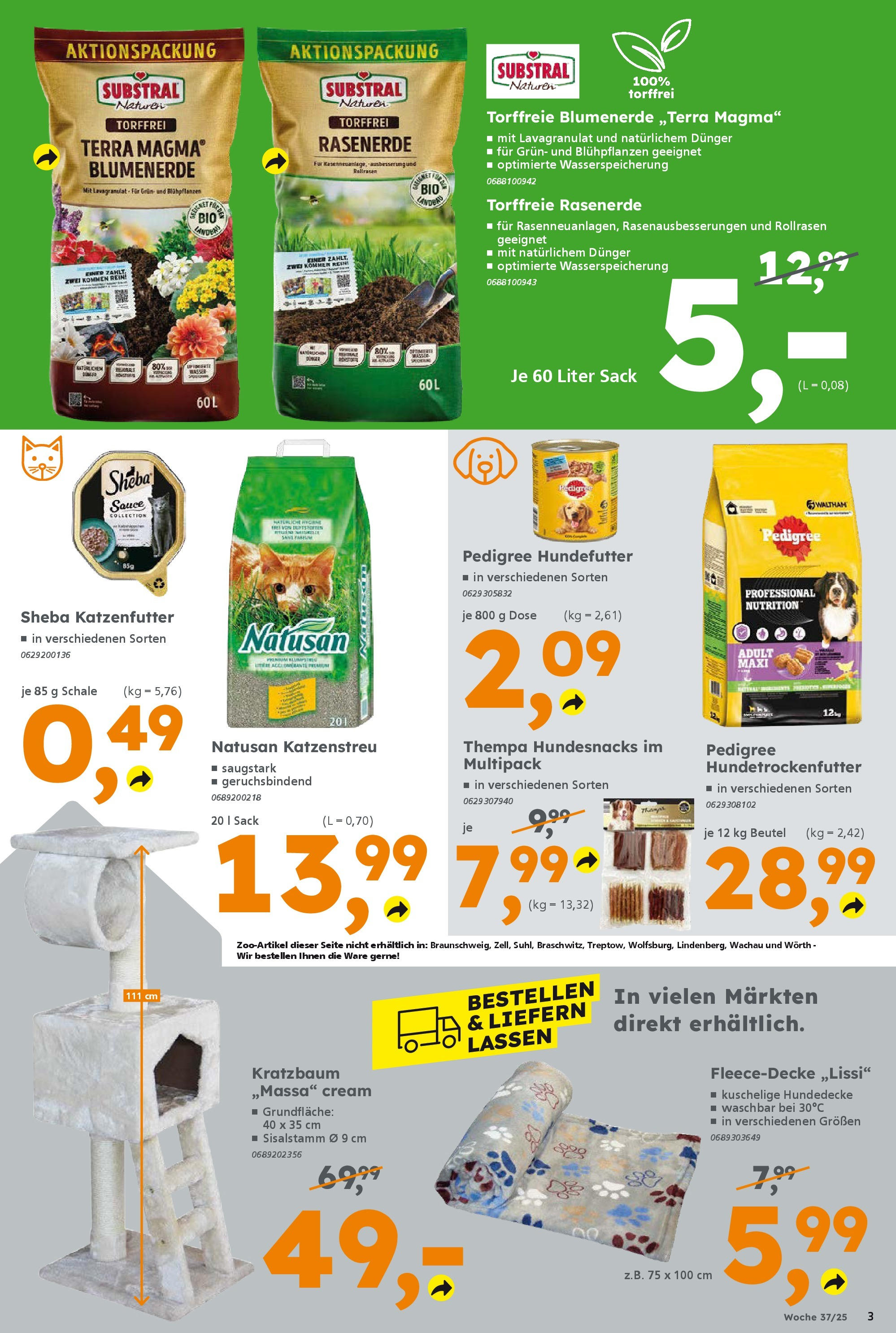 Globus Baumarkt prospekt Saarbrücken (ab 08.09.2025) zum Blättern | Seite: 3 | Produkte: Sheba, Blumenerde, Wasser, Pedigree Globus Baumarkt prospekt Saarbrücken (ab 08.09.2025) zum Blättern | Seite: 3 | Produkte: Sheba, Blumenerde, Wasser, Pedigree