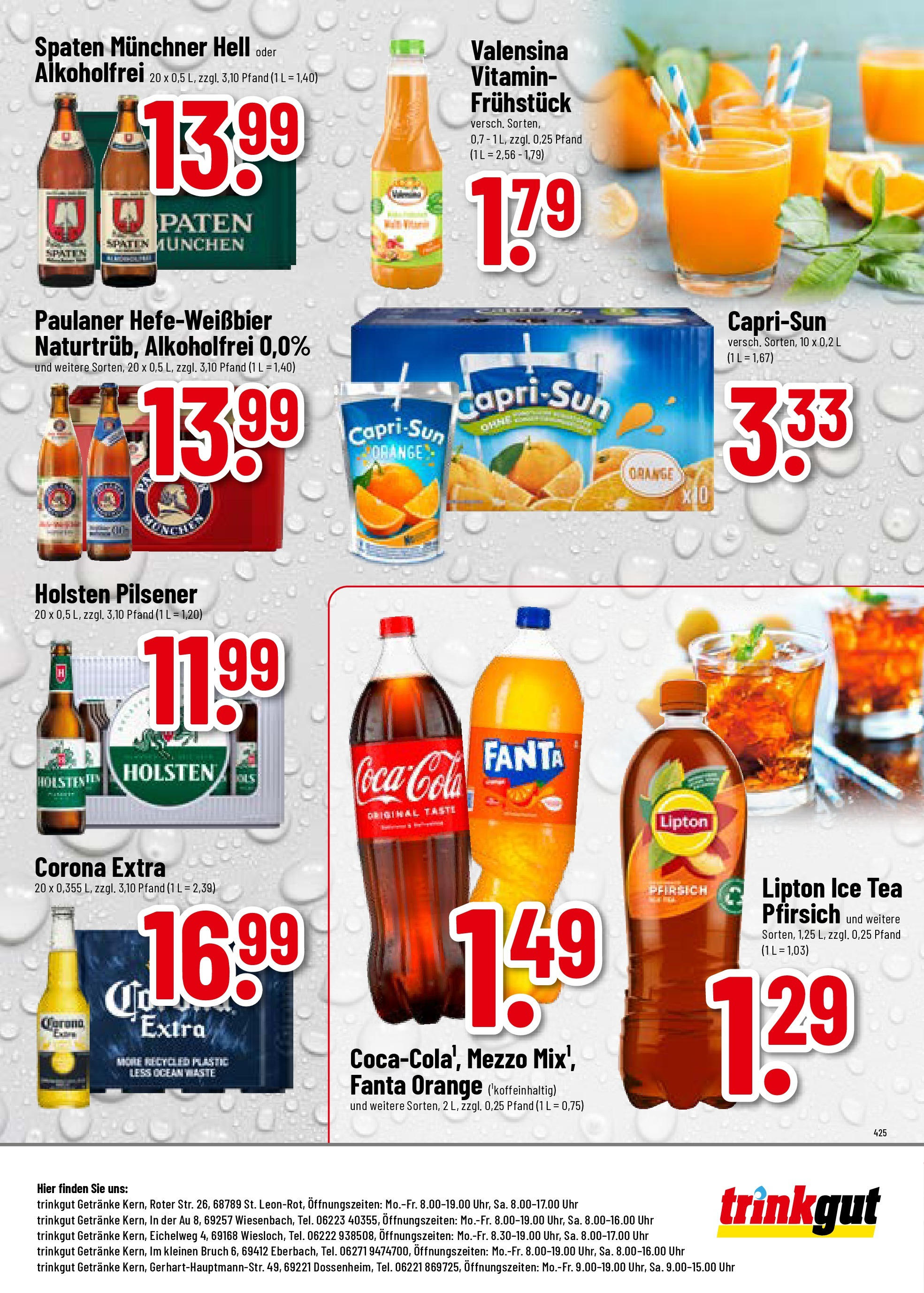 Trinkgut - trinkgut: Wochenangebote (ab 07.09.2025) » Angebote online | Seite: 8 | Produkte: Fanta, Holsten, Pfirsich, Uhr