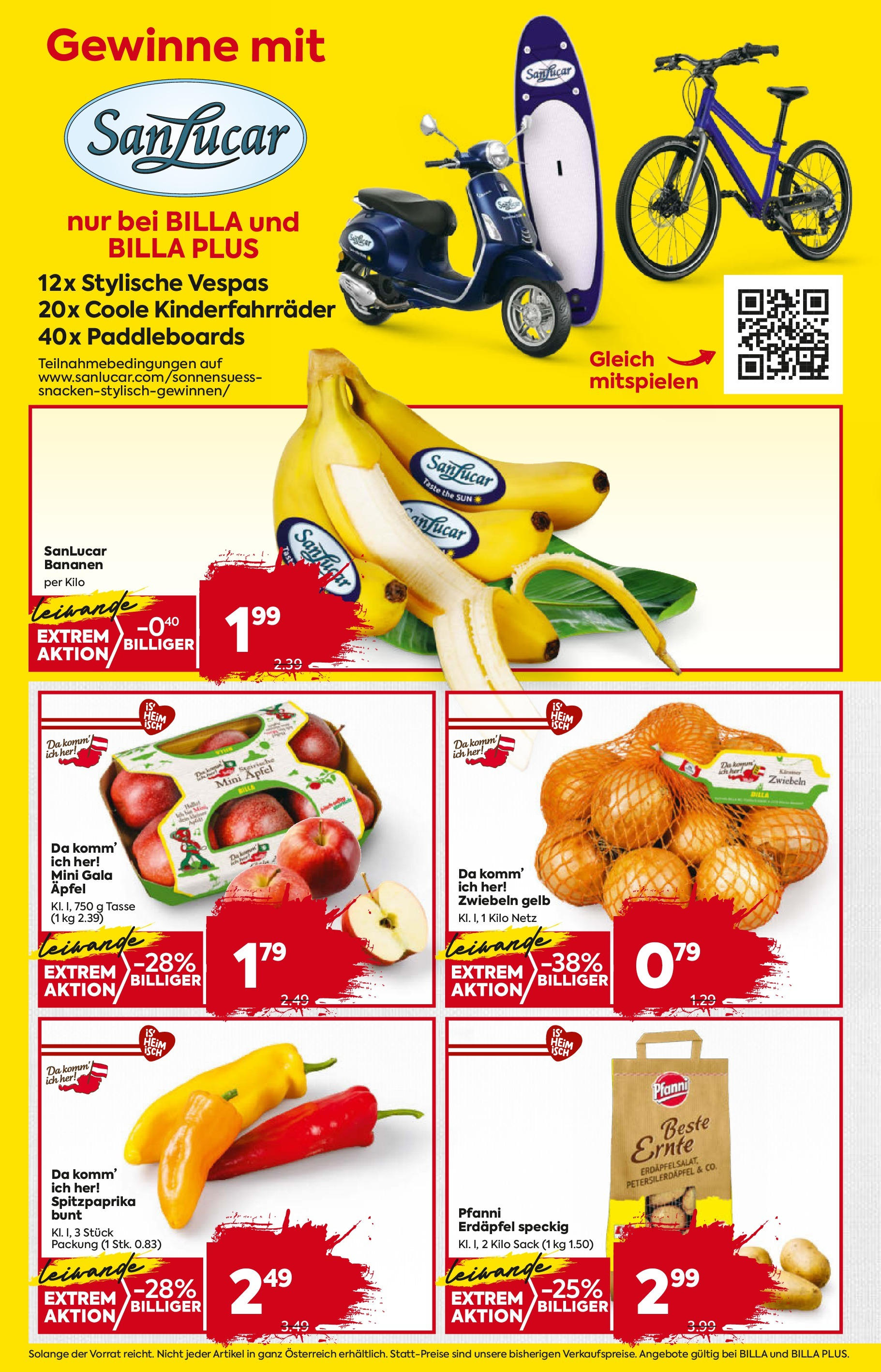 Billa Flugblatt - Eggendorf, Scheibbs, Kilb ab 11.09.2025 ✳️ Angebote, Prospekt | Seite: 4 | Produkte: Zwiebeln, Äpfel, Bananen Billa Flugblatt - Eggendorf, Scheibbs, Kilb ab 11.09.2025 - Angebote, Prospekt | Seite: 4 | Produkte: Zwiebeln, Äpfel, Bananen