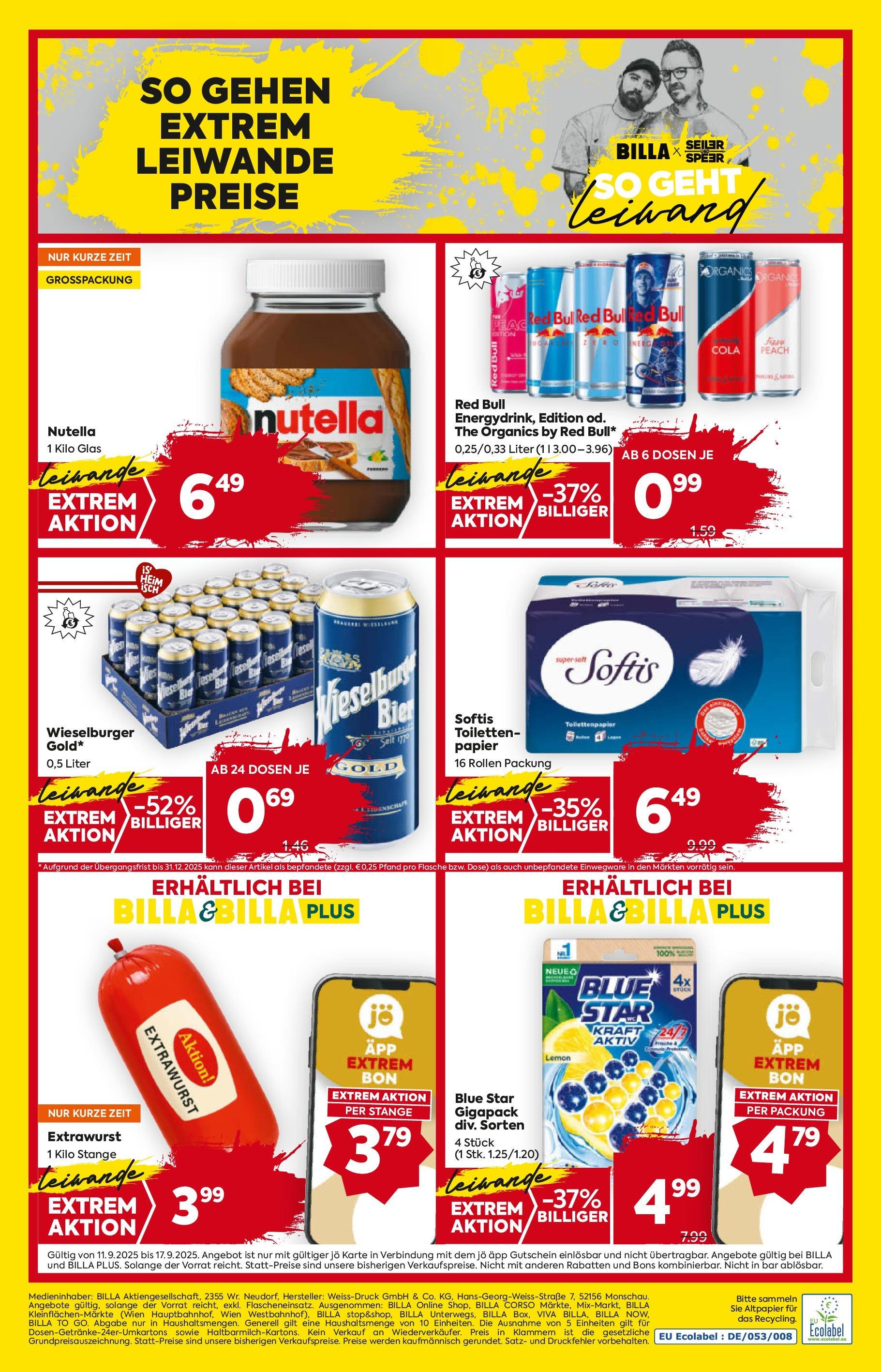 Billa Flugblatt - Eggendorf, Scheibbs, Kilb ab 11.09.2025 ✳️ Angebote, Prospekt | Seite: 16 | Produkte: Bier Billa Flugblatt - Eggendorf, Scheibbs, Kilb ab 11.09.2025 - Angebote, Prospekt | Seite: 16 | Produkte: Bier