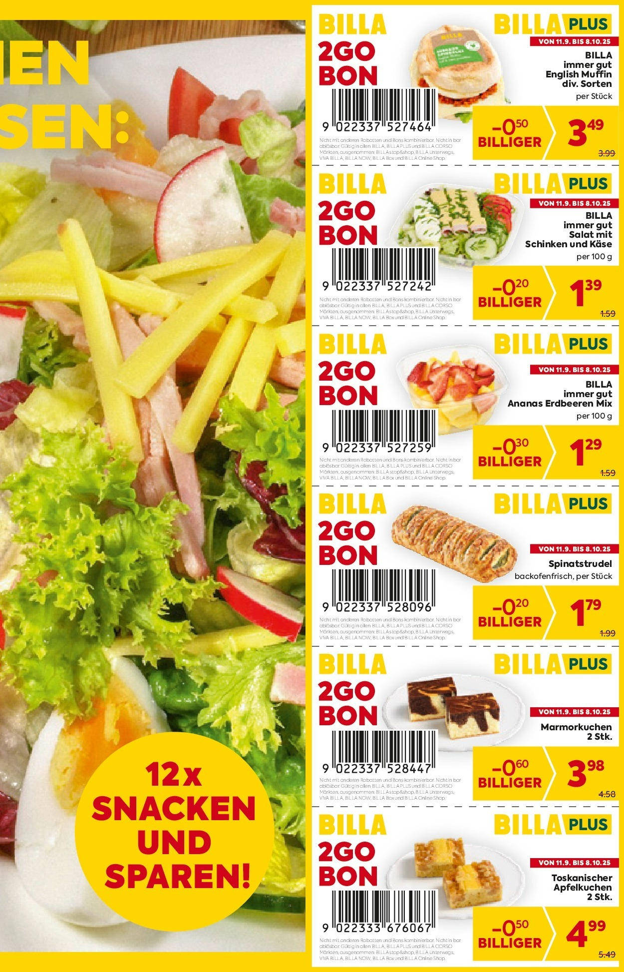 Billa Flugblatt - Wien, Moedling, Bad Radkersburg ab 11.09.2025 ✳️ Angebote, Prospekt | Seite: 3 | Produkte: Erdbeeren, Salat, Schinken, Ananas Billa Flugblatt - Wien, Moedling, Bad Radkersburg ab 11.09.2025 - Angebote, Prospekt | Seite: 3 | Produkte: Erdbeeren, Salat, Schinken, Ananas