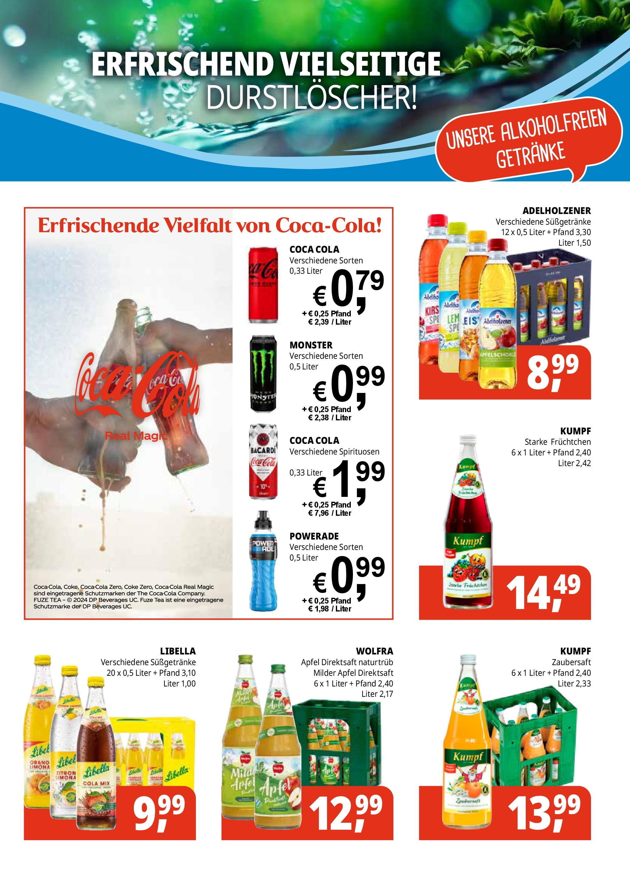 Entdecke - Getränke Hörl: Unsere Schulanfangsangebote! (ab 10.09.2025) zum Blättern | Seite: 5 | Produkte: Durstloscher, Fuze tea, Cola, Äpfel
