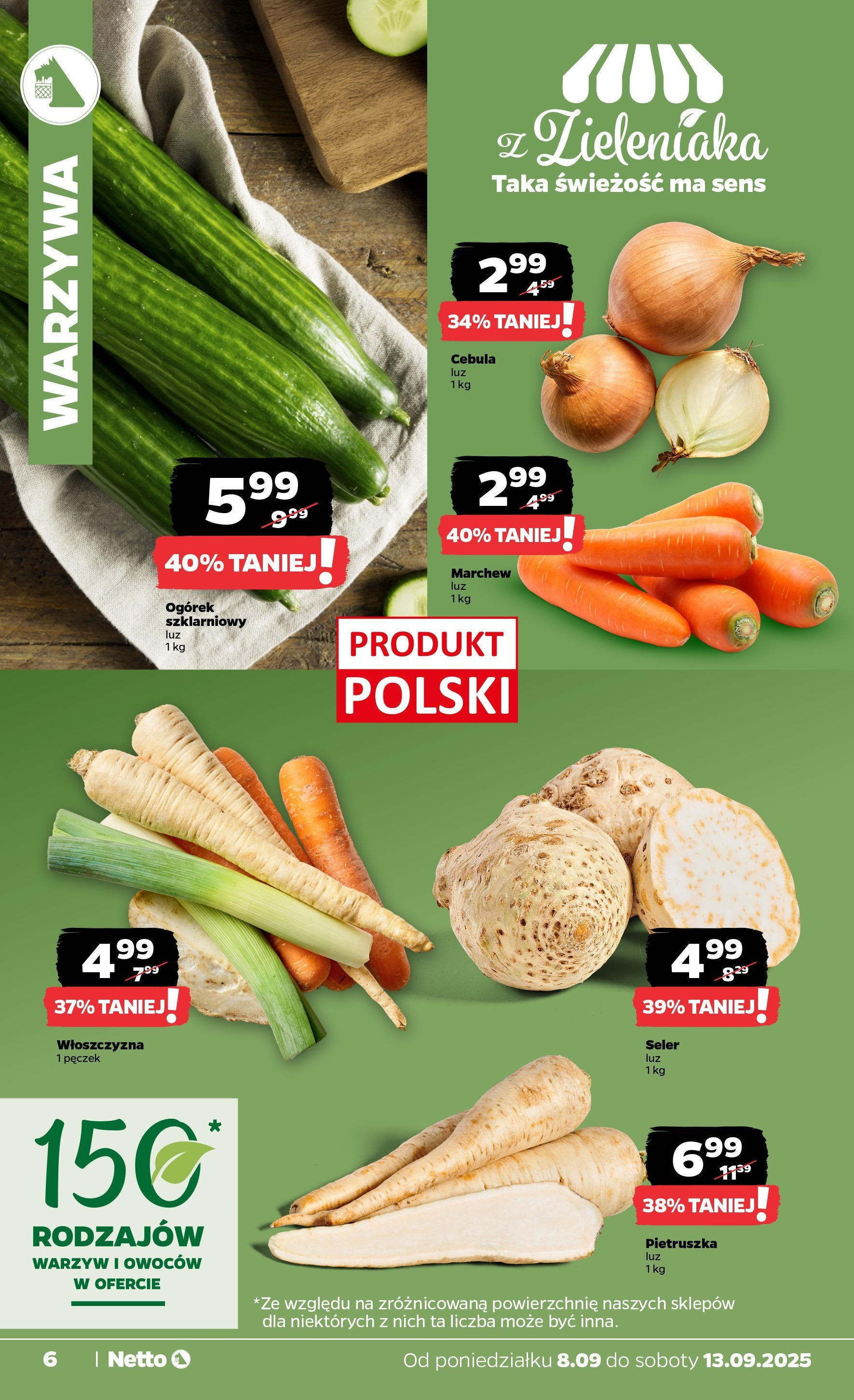 Netto - NETTO T37A ważne do 13.09 od 07.09.2025 | Promocje | Strona: 6 | Produkty: Pietruszka, Warzywa Netto - NETTO T37A ważne do 13.09 od 07.09.2025 - Aktualne promocje | Strona: 6 | Produkty: Pietruszka, Warzywa