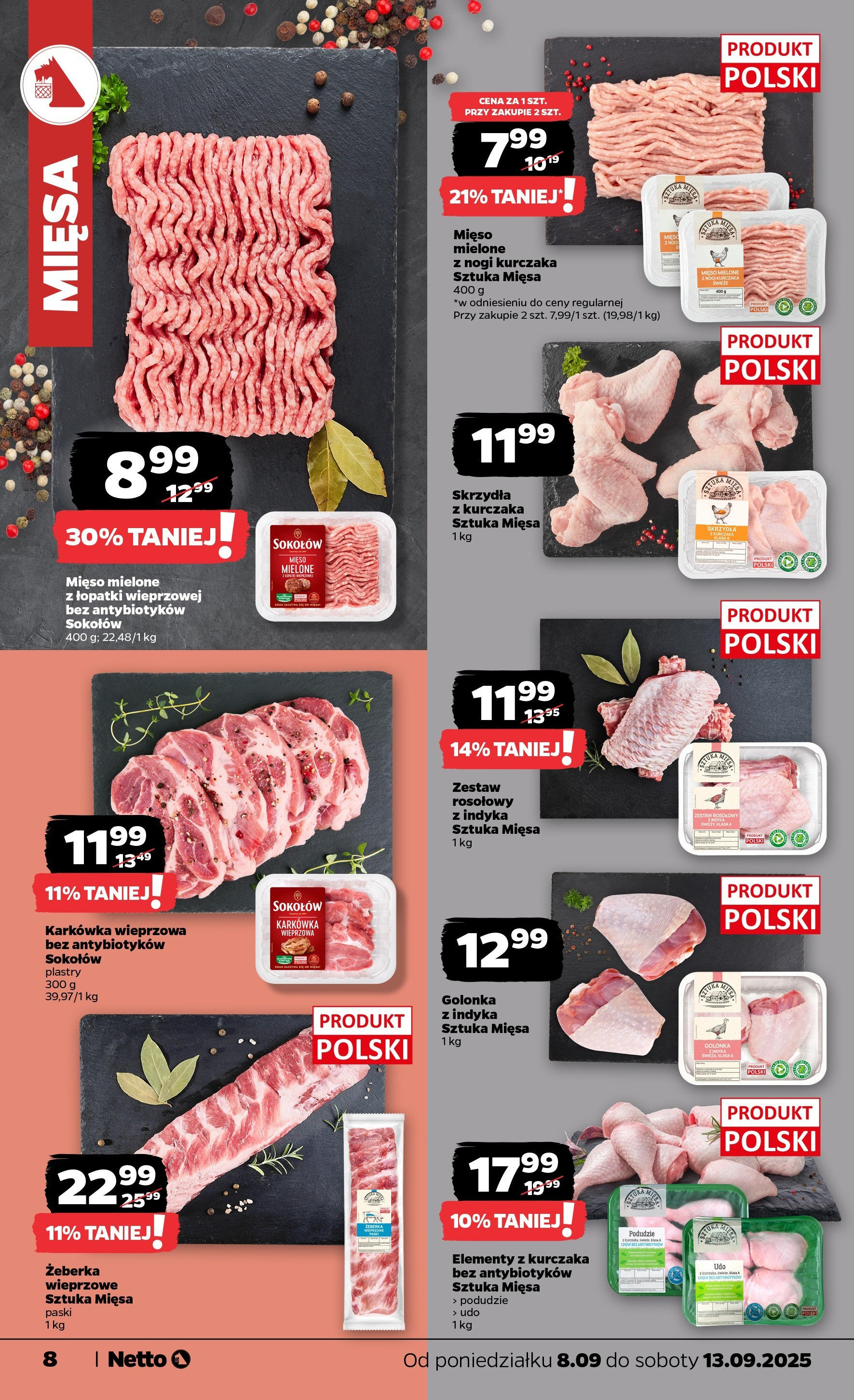 Netto - NETTO T37A ważne do 13.09 od 07.09.2025 | Promocje | Strona: 8 | Produkty: Karkówka, Karkówka wieprzowa, Mięso, Mięso mielone Netto - NETTO T37A ważne do 13.09 od 07.09.2025 - Aktualne promocje | Strona: 8 | Produkty: Karkówka, Karkówka wieprzowa, Mięso, Mięso mielone