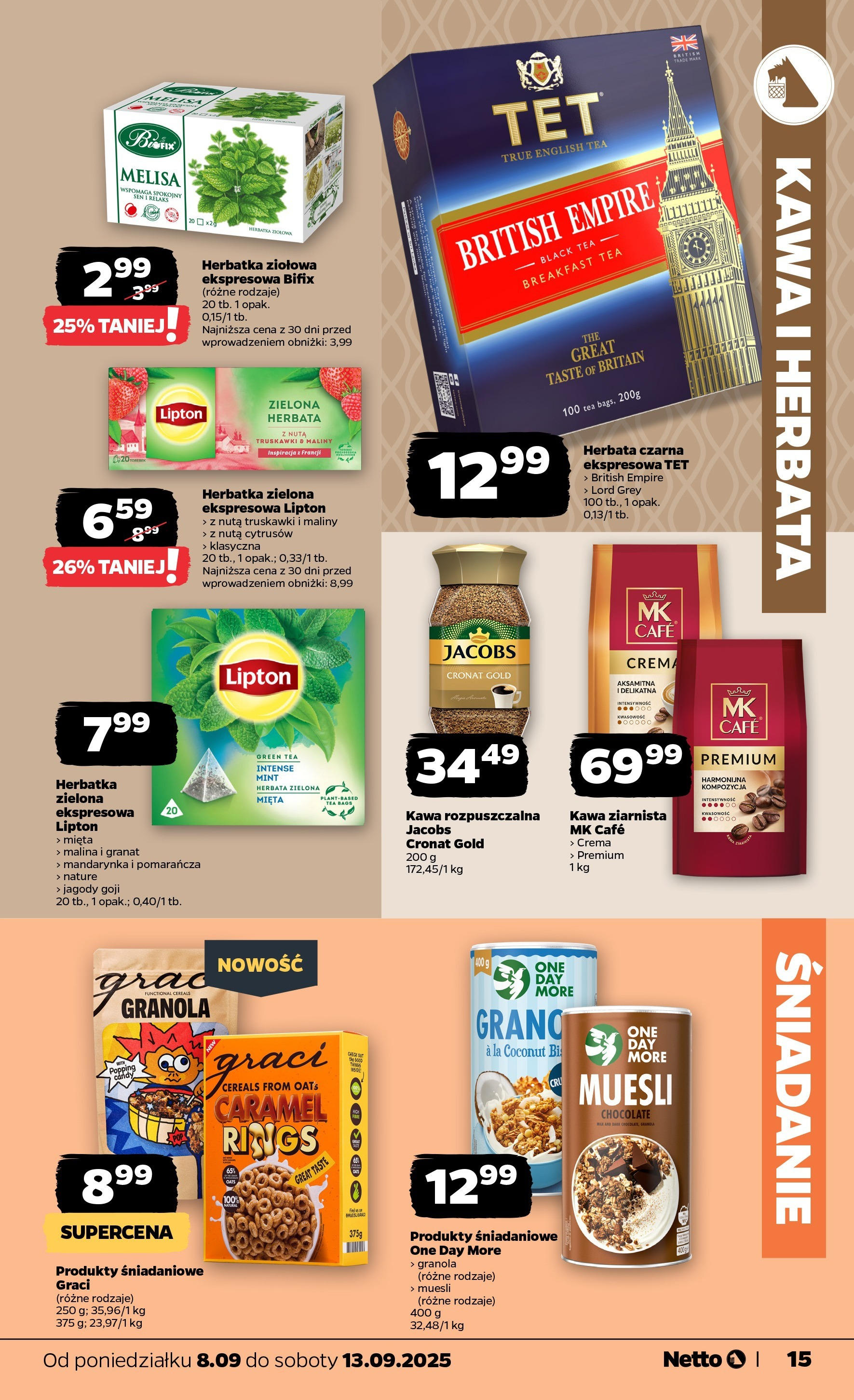 Netto - NETTO T37A ważne do 13.09 od 07.09.2025 | Promocje | Strona: 15 | Produkty: Kawa rozpuszczalna, Mięta, Truskawki, Melisa Netto - NETTO T37A ważne do 13.09 od 07.09.2025 - Aktualne promocje | Strona: 15 | Produkty: Kawa rozpuszczalna, Mięta, Truskawki, Melisa