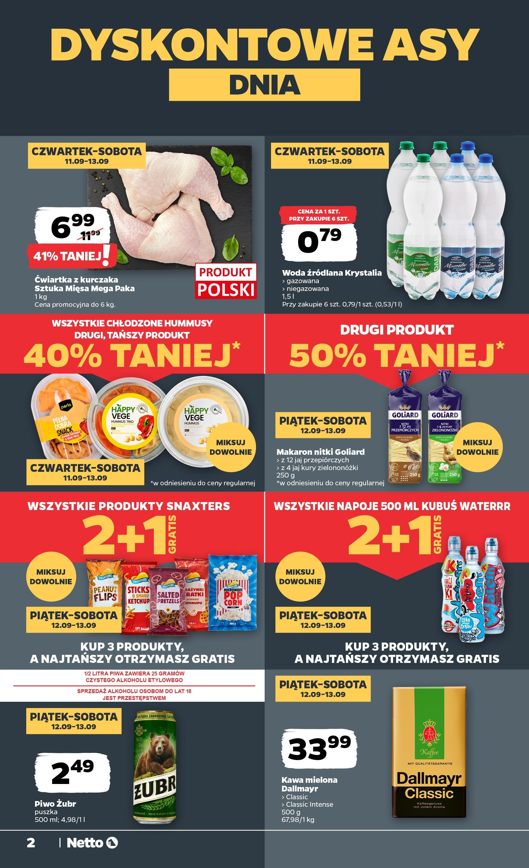 Netto - NETTO T37B Food ważne do 13.09 od 10.09.2025 | Promocje | Strona: 2 | Produkty: Ketchup, Woda źródlana, Ćwiartka z kurczaka, Woda Netto - NETTO T37B Food ważne do 13.09 od 10.09.2025 - Aktualne promocje | Strona: 2 | Produkty: Ketchup, Woda źródlana, Ćwiartka z kurczaka, Woda