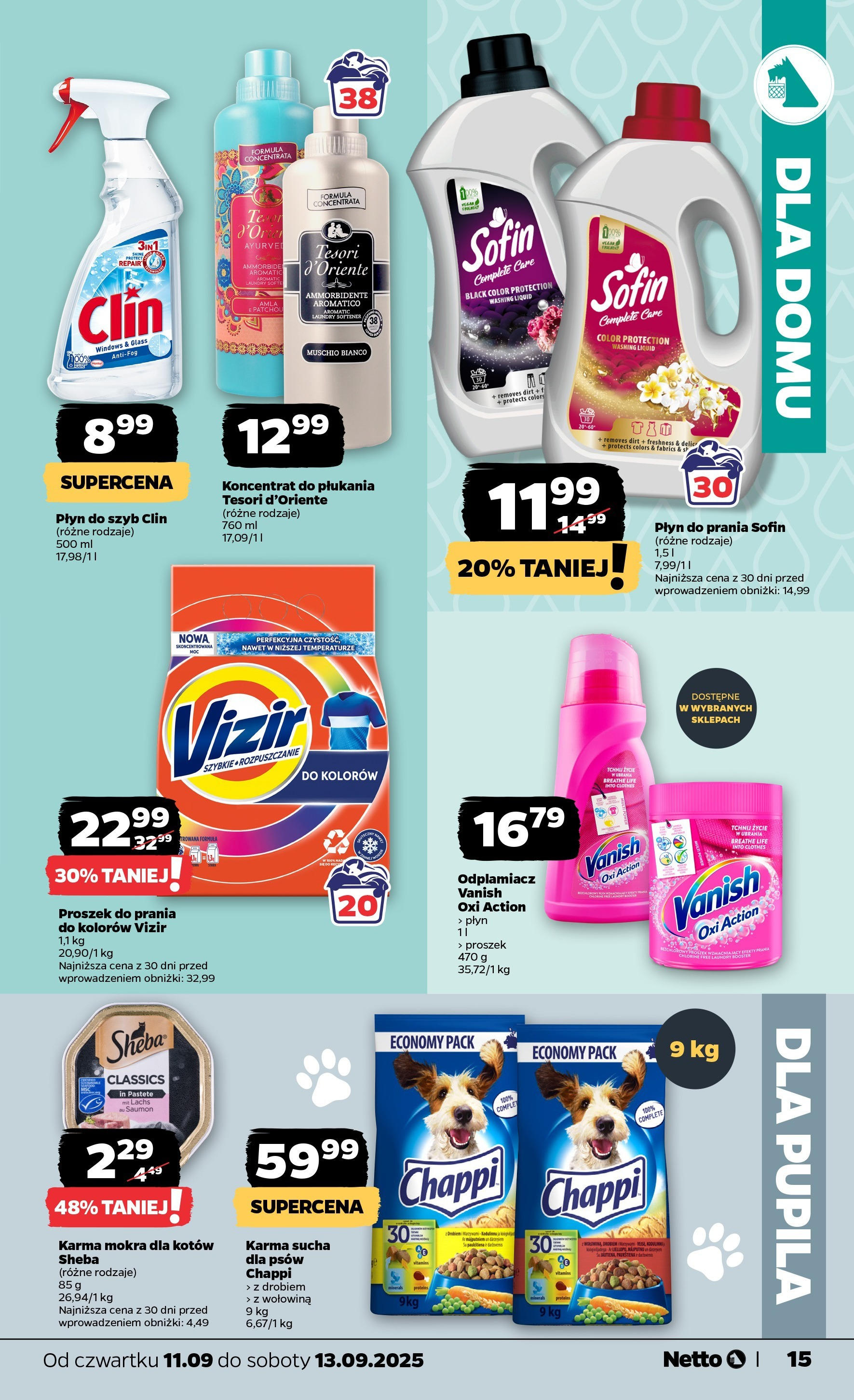 Netto - NETTO T37B Food ważne do 13.09 od 10.09.2025 | Promocje | Strona: 15 | Produkty: Ubrania, Vanish, Proszek do prania, Odplamiacz Netto - NETTO T37B Food ważne do 13.09 od 10.09.2025 - Aktualne promocje | Strona: 15 | Produkty: Ubrania, Vanish, Proszek do prania, Odplamiacz