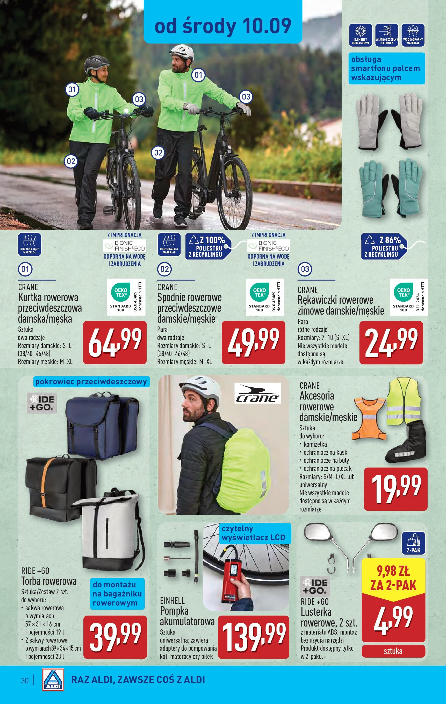Aldi - Super ceny w ALDI do 13.09 od 07.09.2025 | Nowa PDF gazetka | Strona: 30 | Produkty: Buty, Plecak, Rękawiczki, Torba Aldi - Super ceny w ALDI do 13.09 od 07.09.2025 - Ulotka PDF, promocje | Strona: 30 | Produkty: Buty, Plecak, Rękawiczki, Torba
