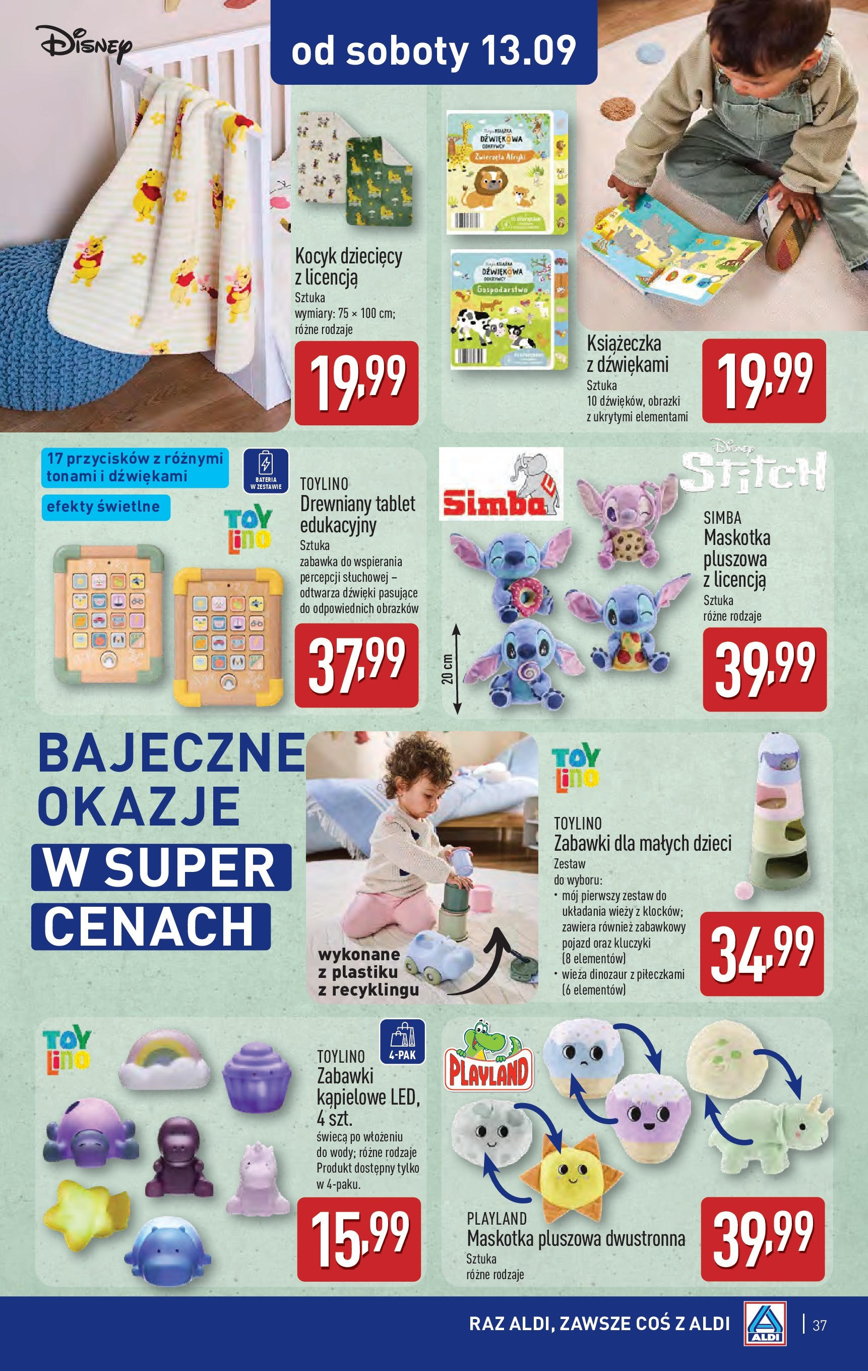Aldi - Super ceny w ALDI do 13.09 od 07.09.2025 | Nowa PDF gazetka | Strona: 37 | Produkty: Tablet, Bateria Aldi - Super ceny w ALDI do 13.09 od 07.09.2025 - Ulotka PDF, promocje | Strona: 37 | Produkty: Tablet, Bateria