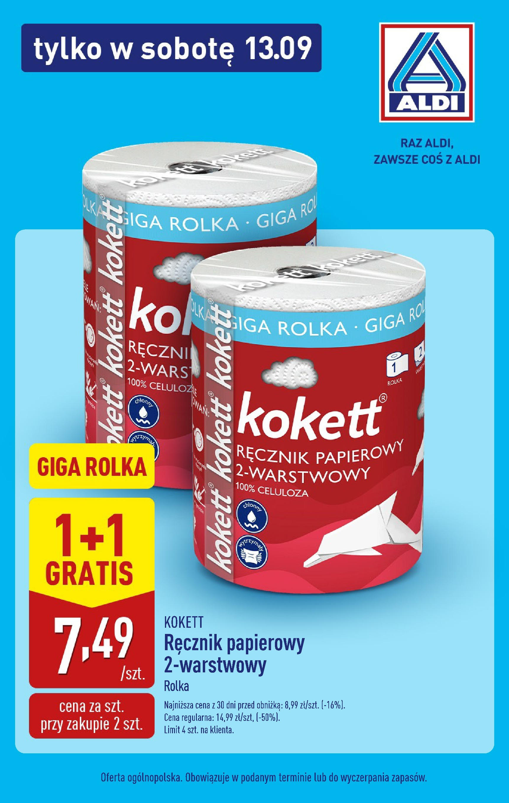Aldi - Super sobota w ALDI od 12.09.2025 - Ulotka PDF, promocje | Strona: 3 | Produkty: Ręcznik papierowy