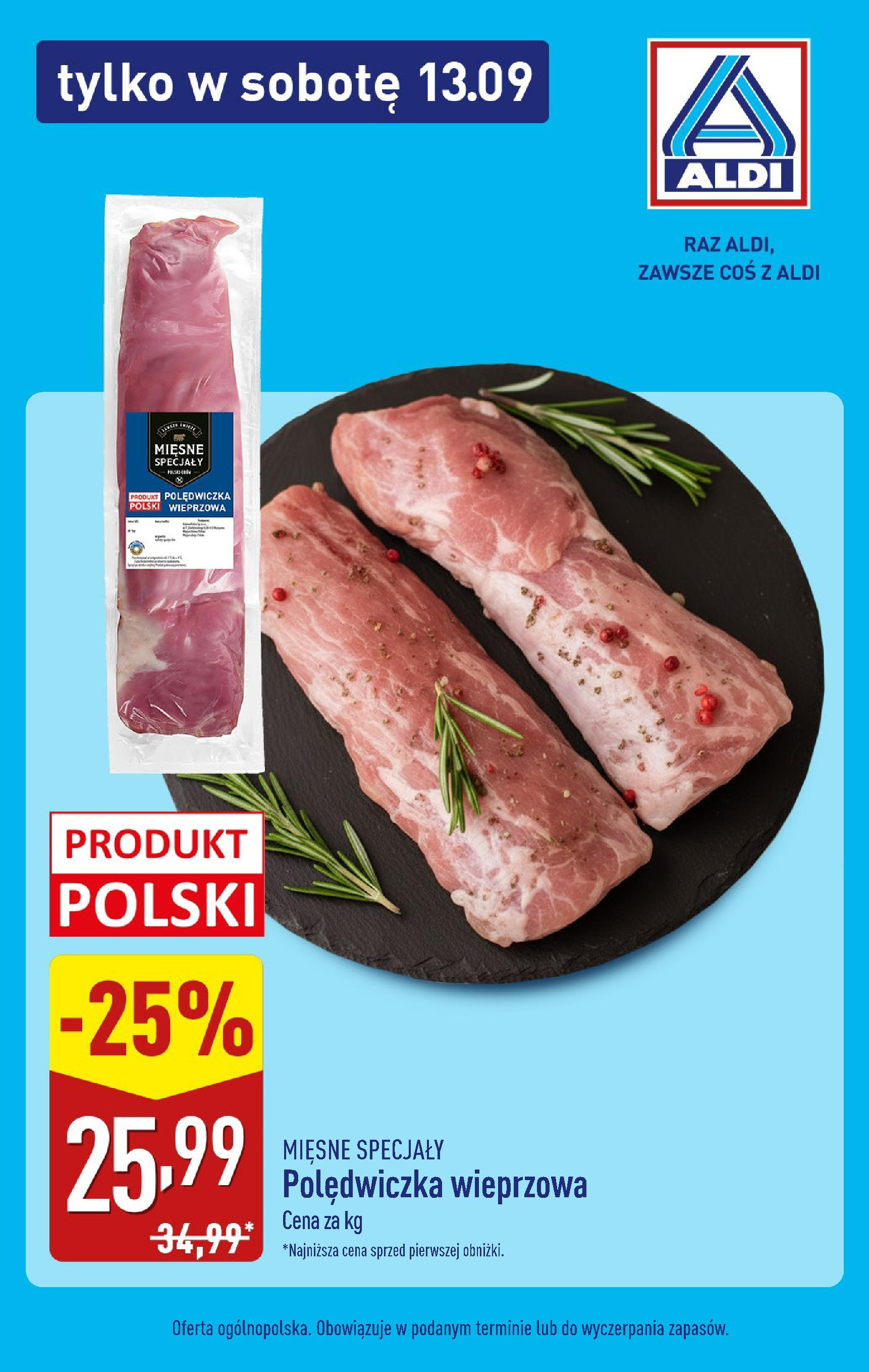 Aldi - Super sobota w ALDI od 12.09.2025 - Ulotka PDF, promocje | Strona: 5 | Produkty: Polędwiczka wieprzowa