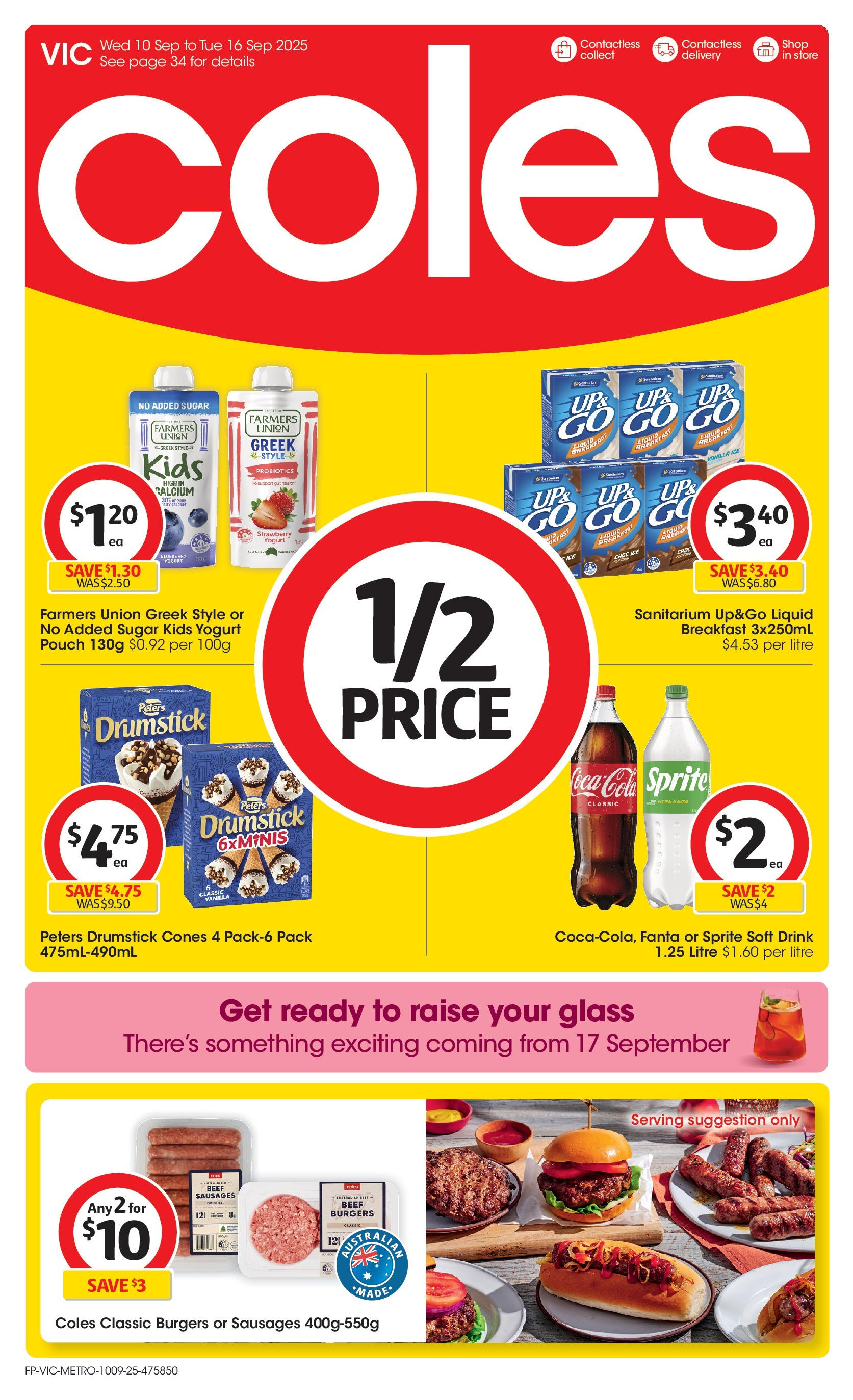 ﻿﻿Coles catalogue valid from 10/09/2025 > Online Australia | Page: 1 | Products: Beef, Sugar