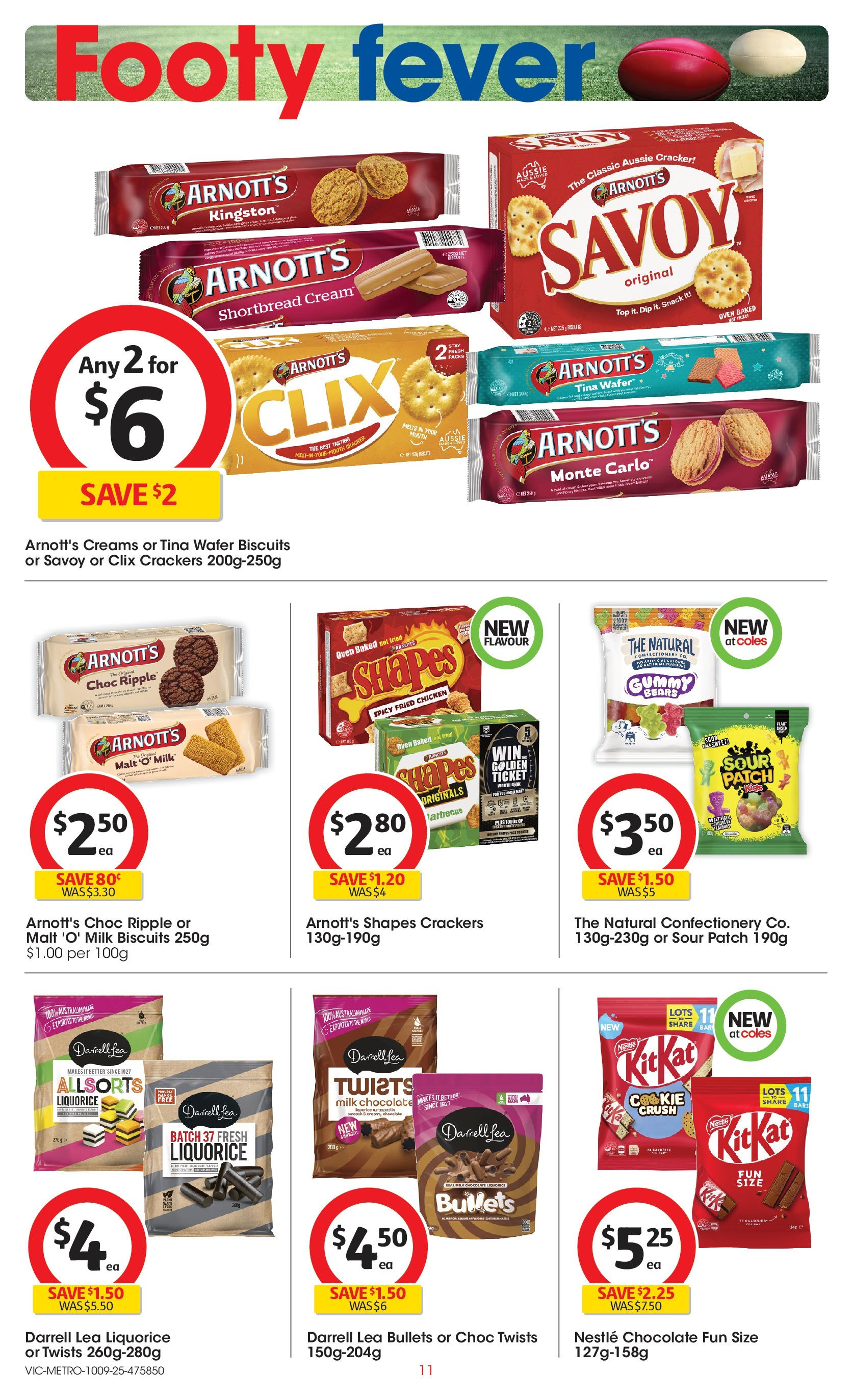 ﻿﻿Coles catalogue valid from 10/09/2025 > Online Australia | Page: 11 | Products: Crackers, Milk, Chocolate, Chicken
