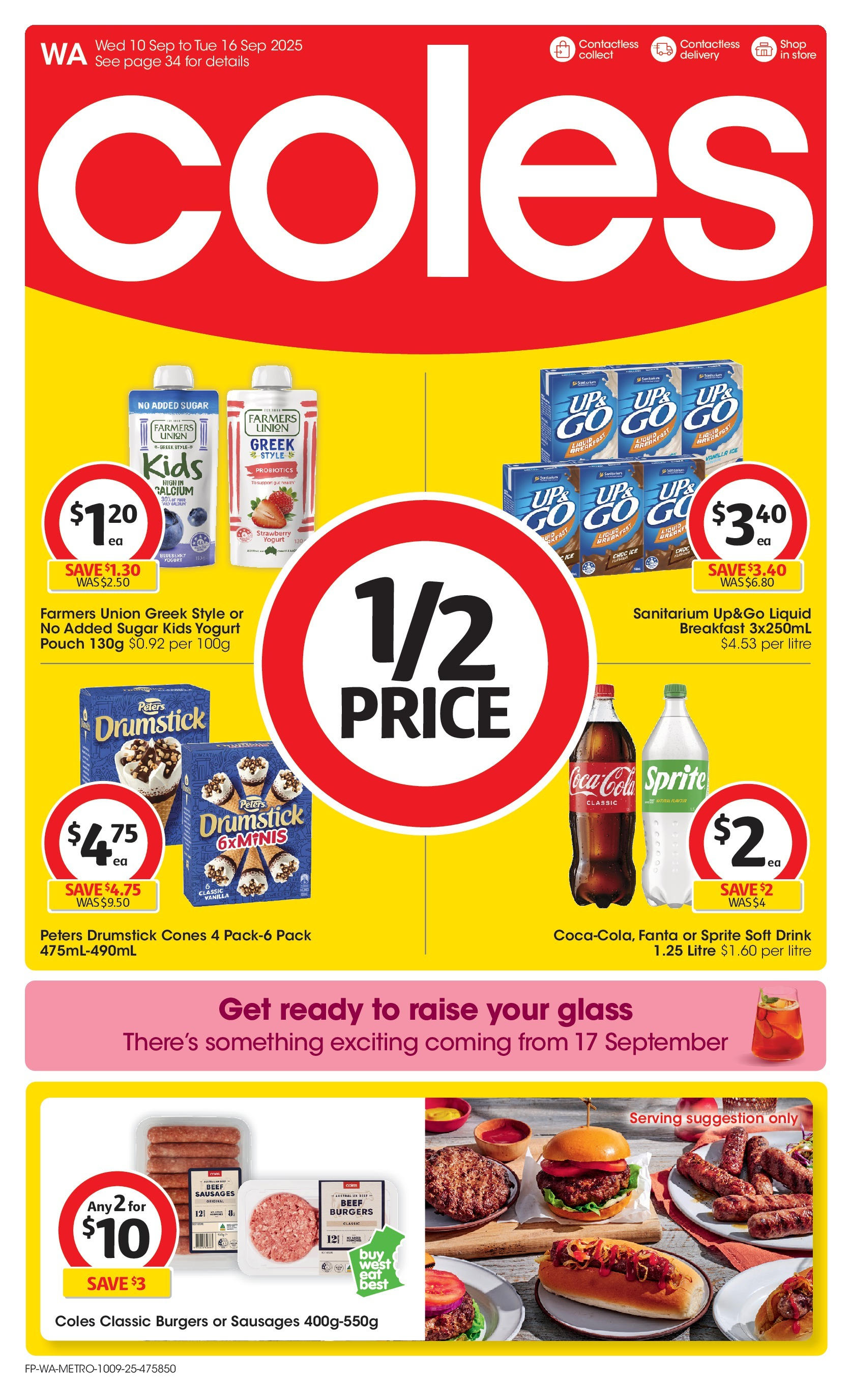 Coles catalogue from 10/09/2025 > Big discounts | Page: 1 | Products: Beef, Sugar Coles catalogue valid from 10/09/2025 > Online Australia | Page: 1 | Products: Beef, Sugar