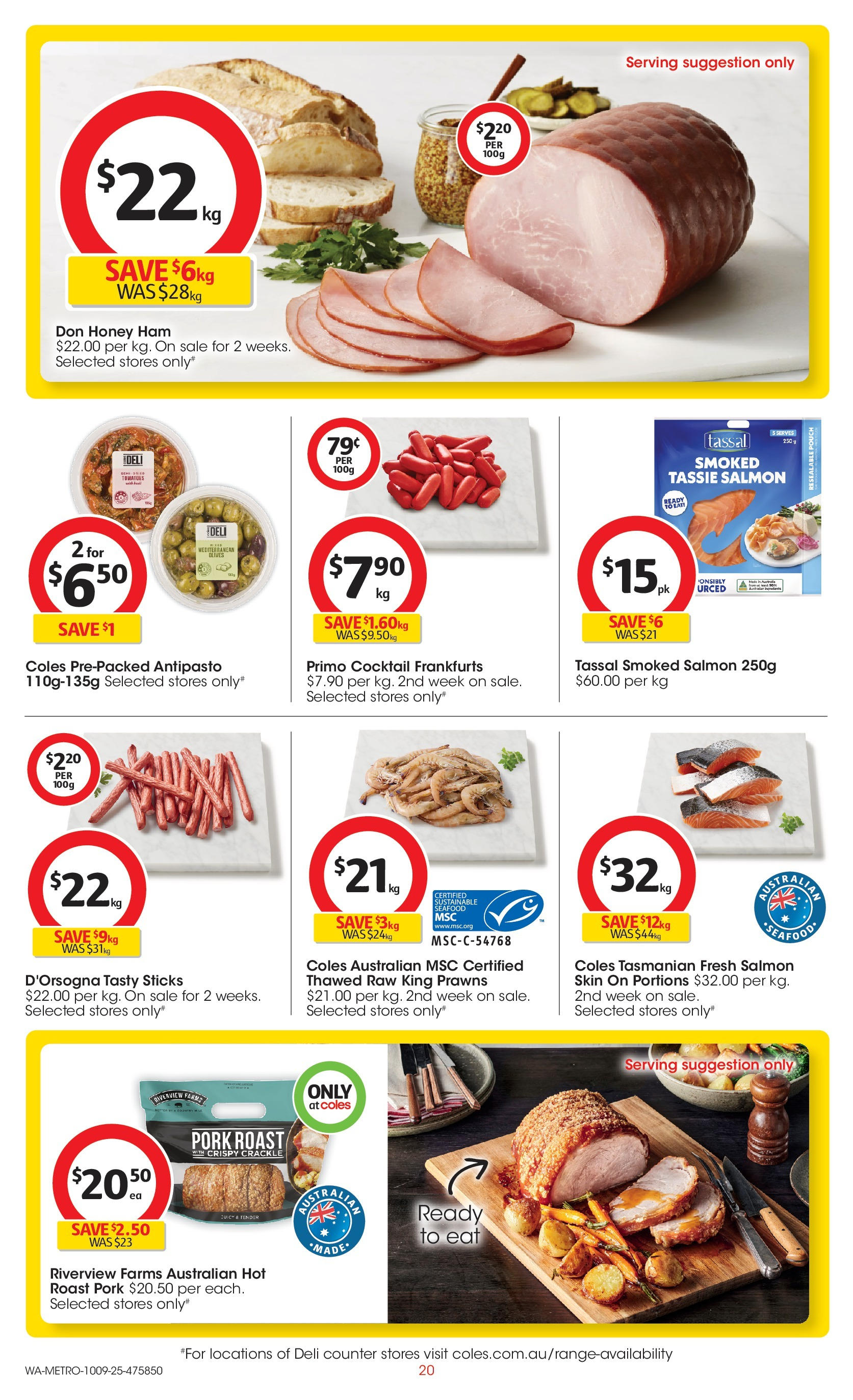 Coles catalogue from 10/09/2025 > Big discounts | Page: 20 | Products: Honey, Pork, Tomatoes, Sustainable Coles catalogue valid from 10/09/2025 > Online Australia | Page: 20 | Products: Honey, Pork, Tomatoes, Sustainable
