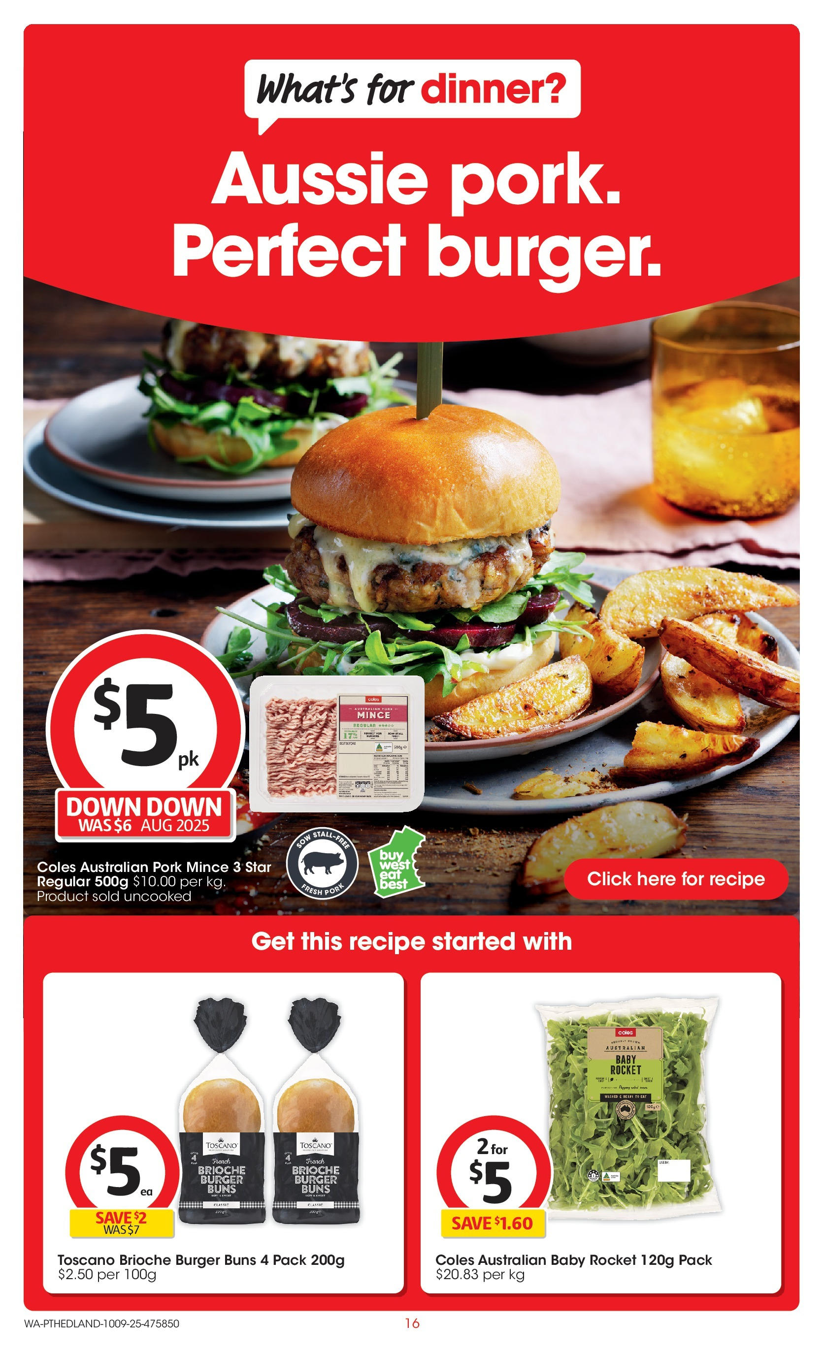 ﻿﻿Coles catalogue valid from 10/09/2025 > Online Australia | Page: 16 | Products: Pork, Rocket