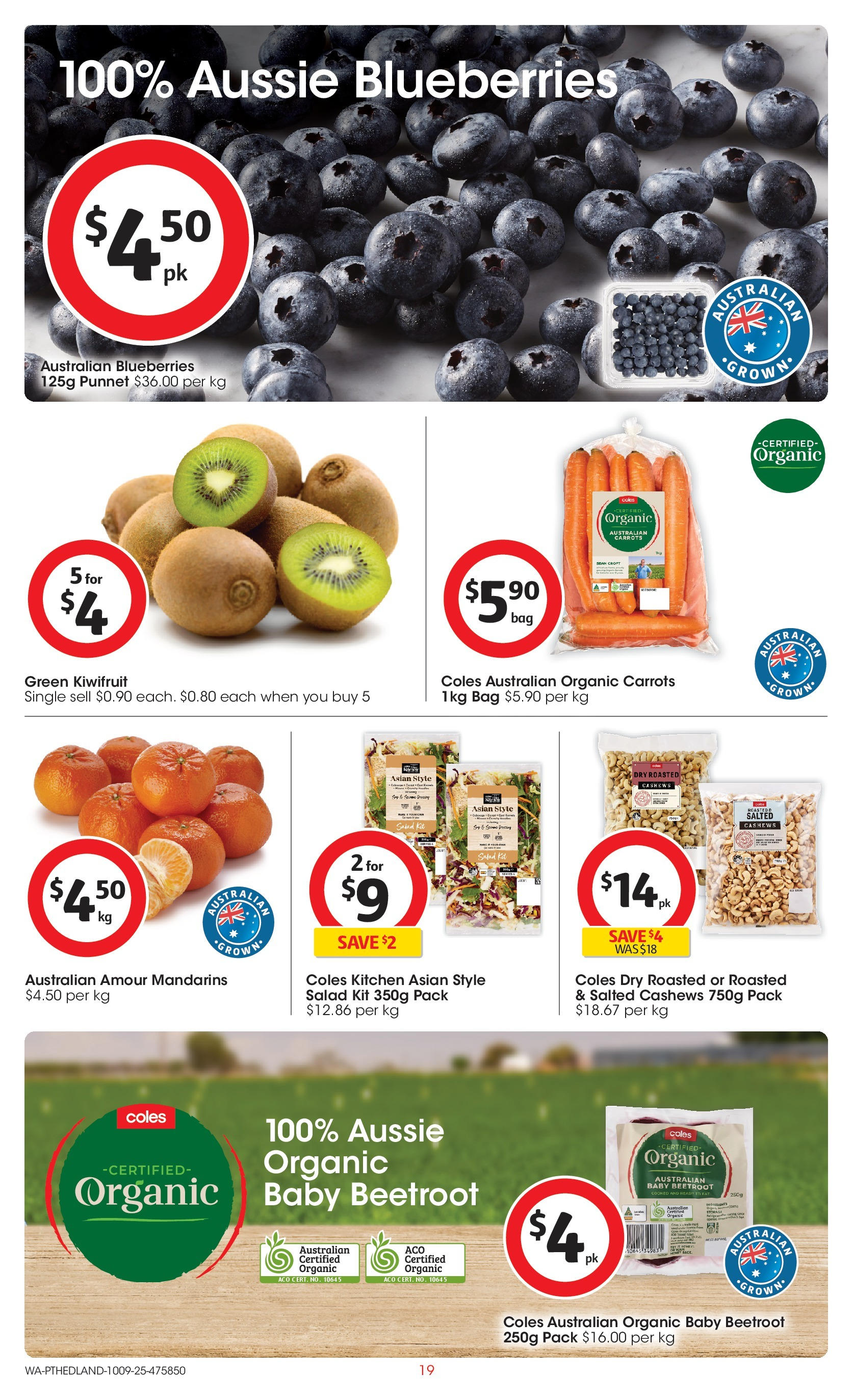 ﻿﻿Coles catalogue valid from 10/09/2025 > Online Australia | Page: 19 | Products: Kiwifruit, Mandarins, Carrots, Beetroot
