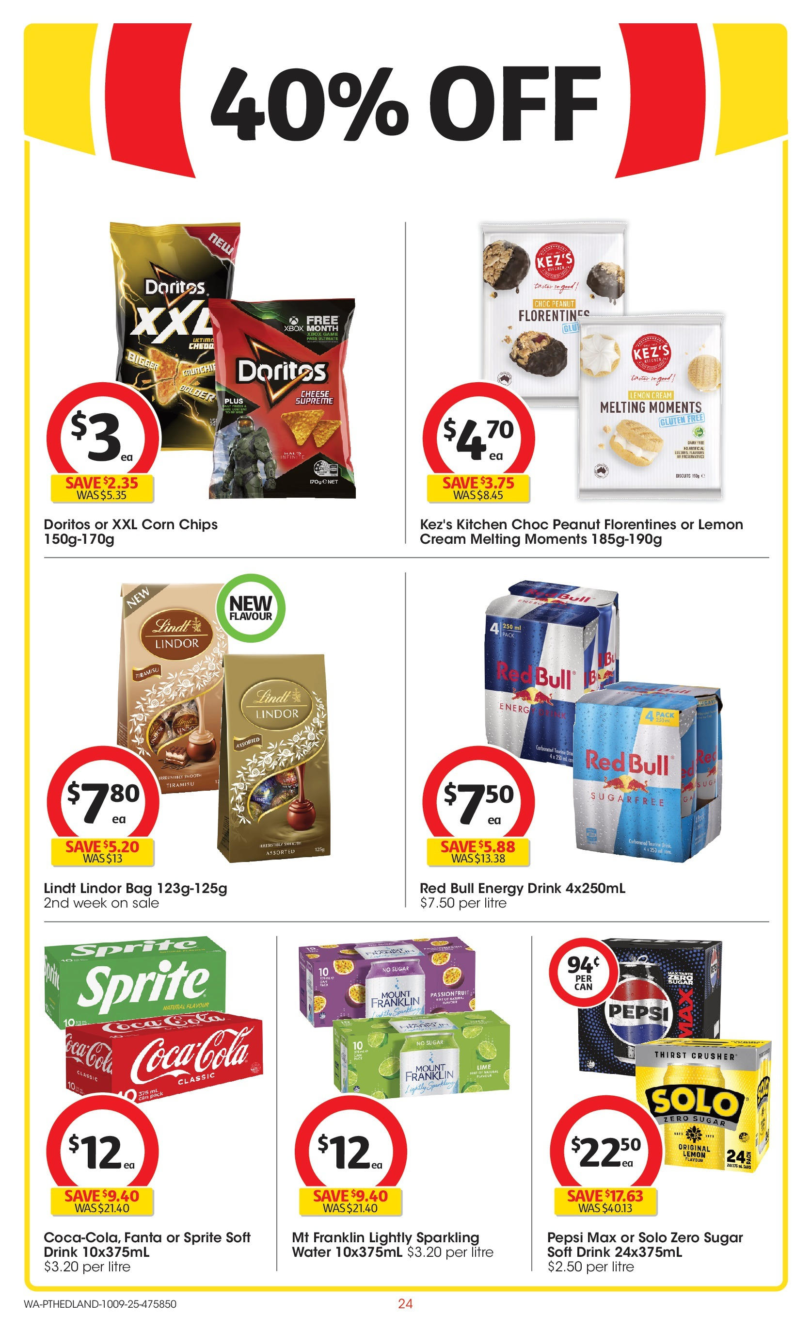 ﻿﻿Coles catalogue valid from 10/09/2025 > Online Australia | Page: 24 | Products: Cheese, Water, Lemon, Bag