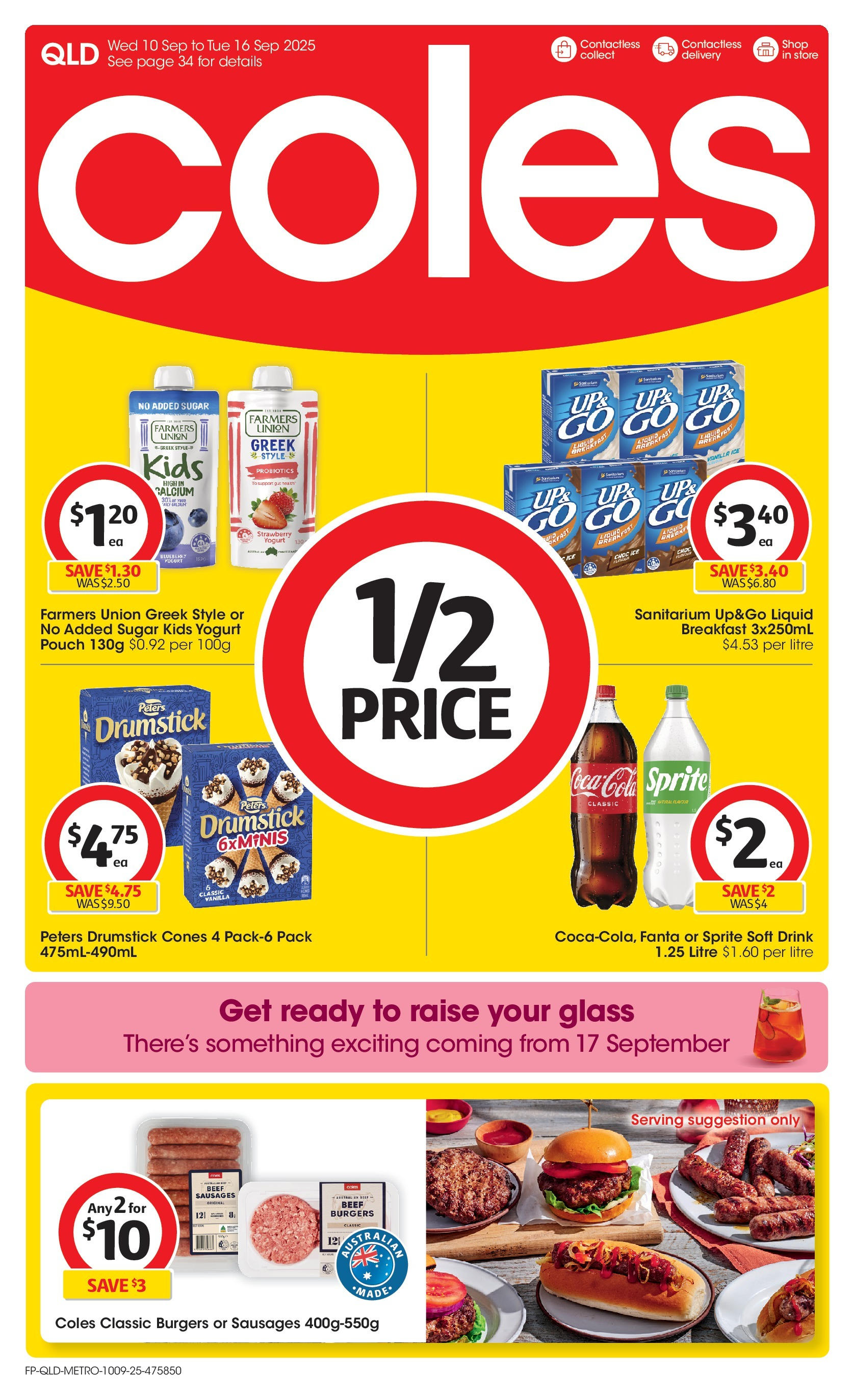 Coles catalogue from 10/09/2025 > Big discounts | Page: 1 | Products: Beef, Sugar Coles catalogue valid from 10/09/2025 > Online Australia | Page: 1 | Products: Beef, Sugar