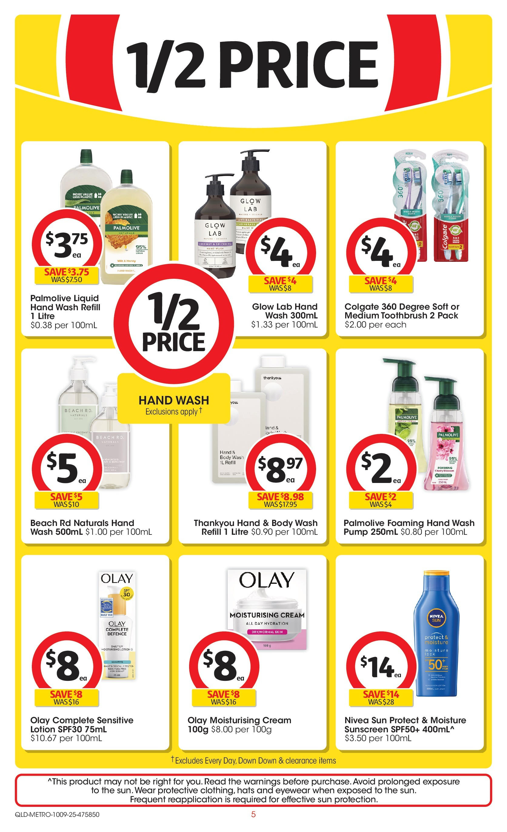 Coles catalogue from 10/09/2025 > Big discounts | Page: 5 | Products: Honey, Sunscreen, Lotion, Hand wash Coles catalogue valid from 10/09/2025 > Online Australia | Page: 5 | Products: Honey, Sunscreen, Lotion, Hand wash