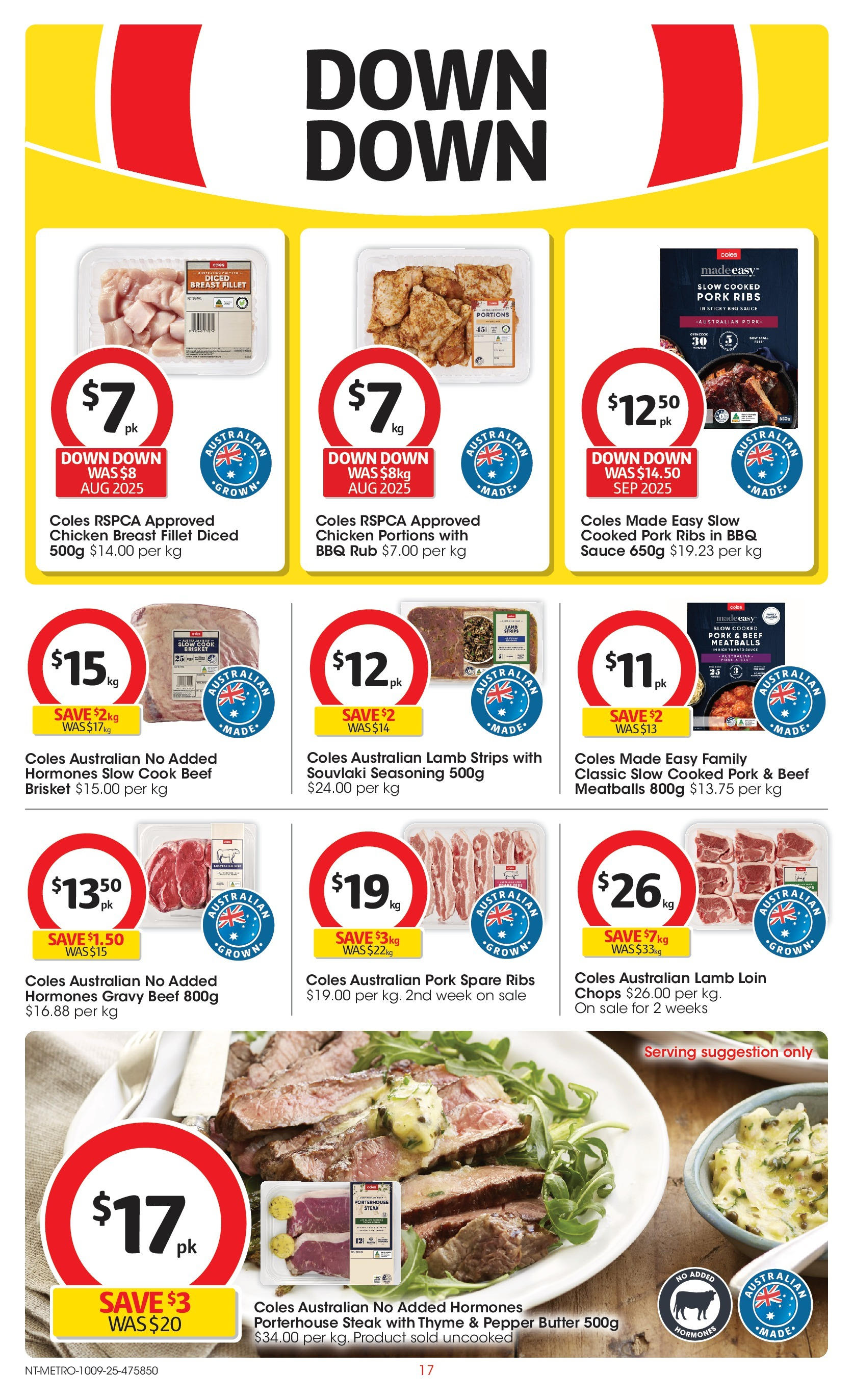﻿﻿Coles catalogue valid from 10/09/2025 > Online Australia | Page: 17 | Products: Butter, Lamb, Beef, Steak