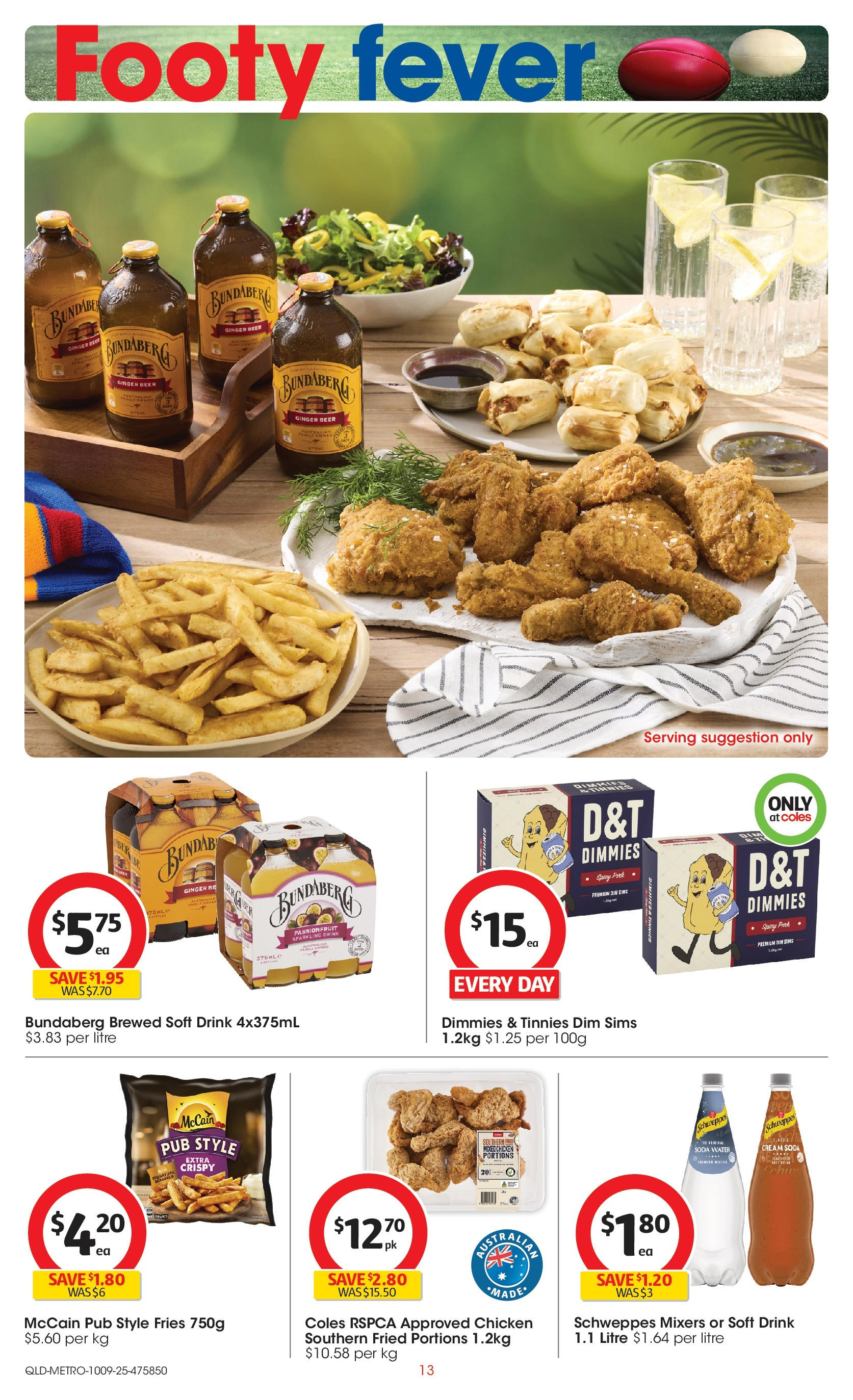 Coles catalogue from 10/09/2025 > Big discounts | Page: 13 | Products: Chicken, Passionfruit, Cream, Water Coles catalogue valid from 10/09/2025 > Online Australia | Page: 13 | Products: Chicken, Passionfruit, Cream, Water