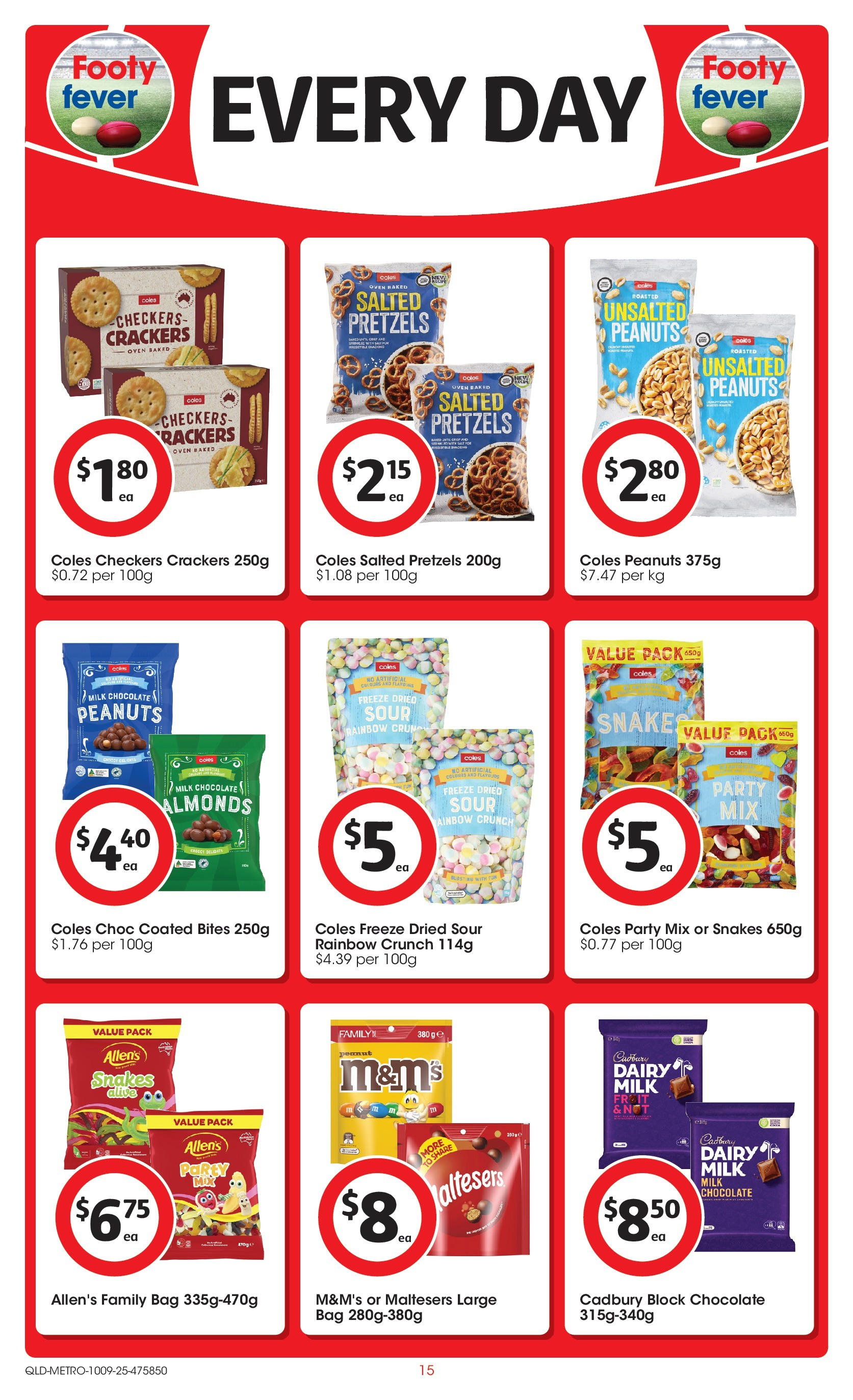 Coles catalogue from 10/09/2025 > Big discounts | Page: 15 | Products: Crackers, Milk, Peanuts, Pretzels Coles catalogue valid from 10/09/2025 > Online Australia | Page: 15 | Products: Crackers, Milk, Peanuts, Pretzels