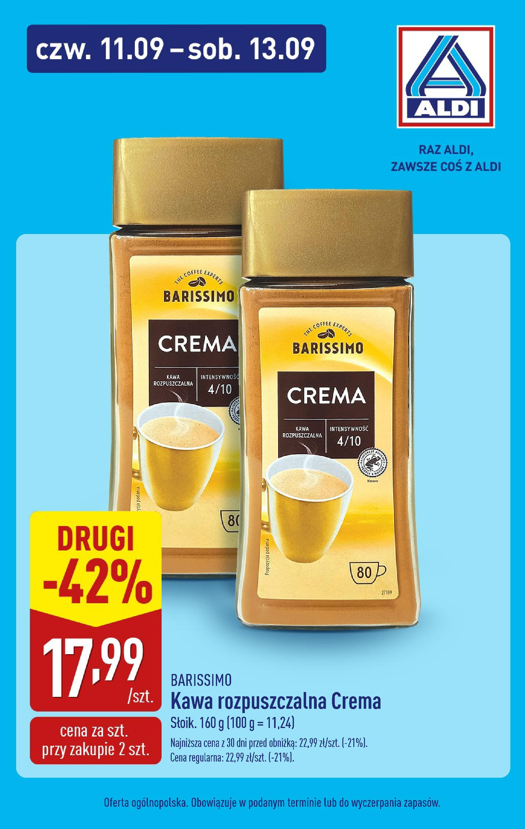 Aldi Gazetka - Promocje weekend od 11.09.2025 - Ulotka PDF, promocje | Strona: 8 | Produkty: Kawa rozpuszczalna, Kawa