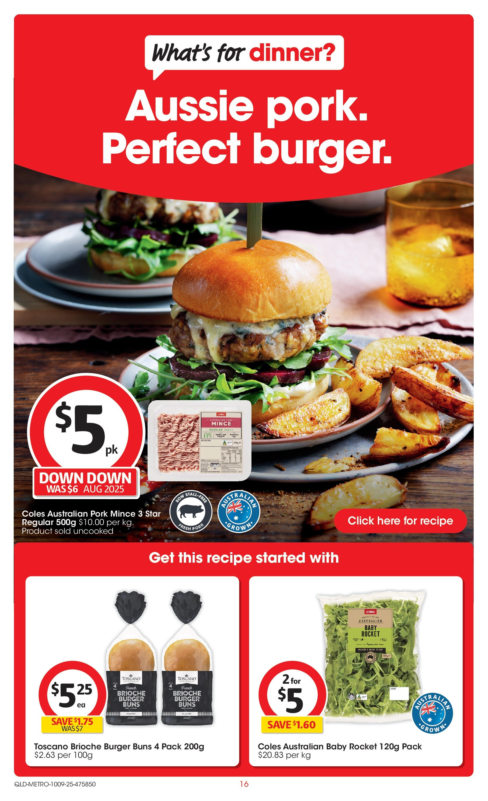 Coles catalogue from 10/09/2025 > Big discounts | Page: 16 | Products: Pork, Rocket Coles catalogue valid from 10/09/2025 > Online Australia | Page: 16 | Products: Pork, Rocket
