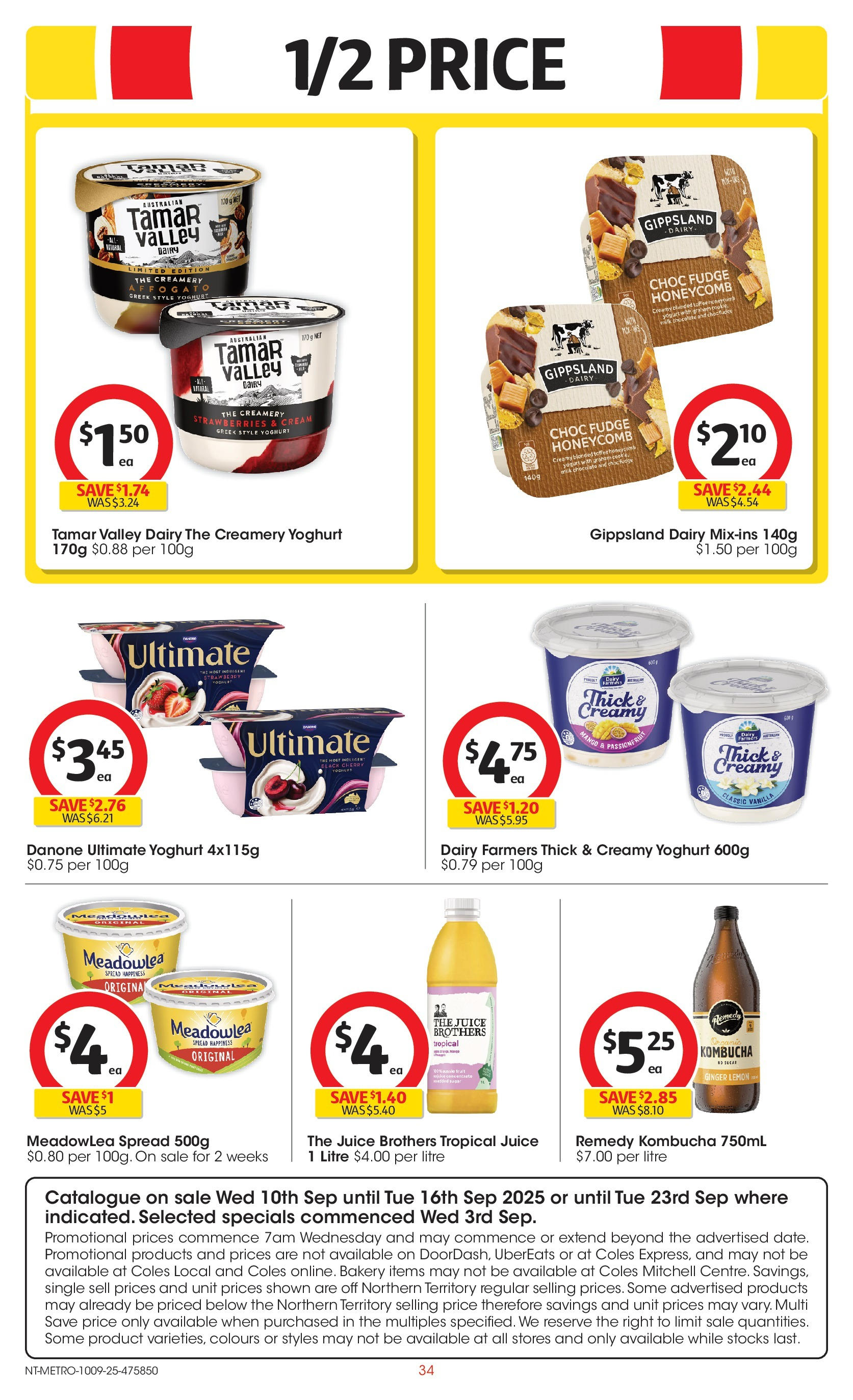 ﻿﻿Coles catalogue valid from 10/09/2025 > Online Australia | Page: 34 | Products: Yoghurt, Chocolate, Strawberries, Cream