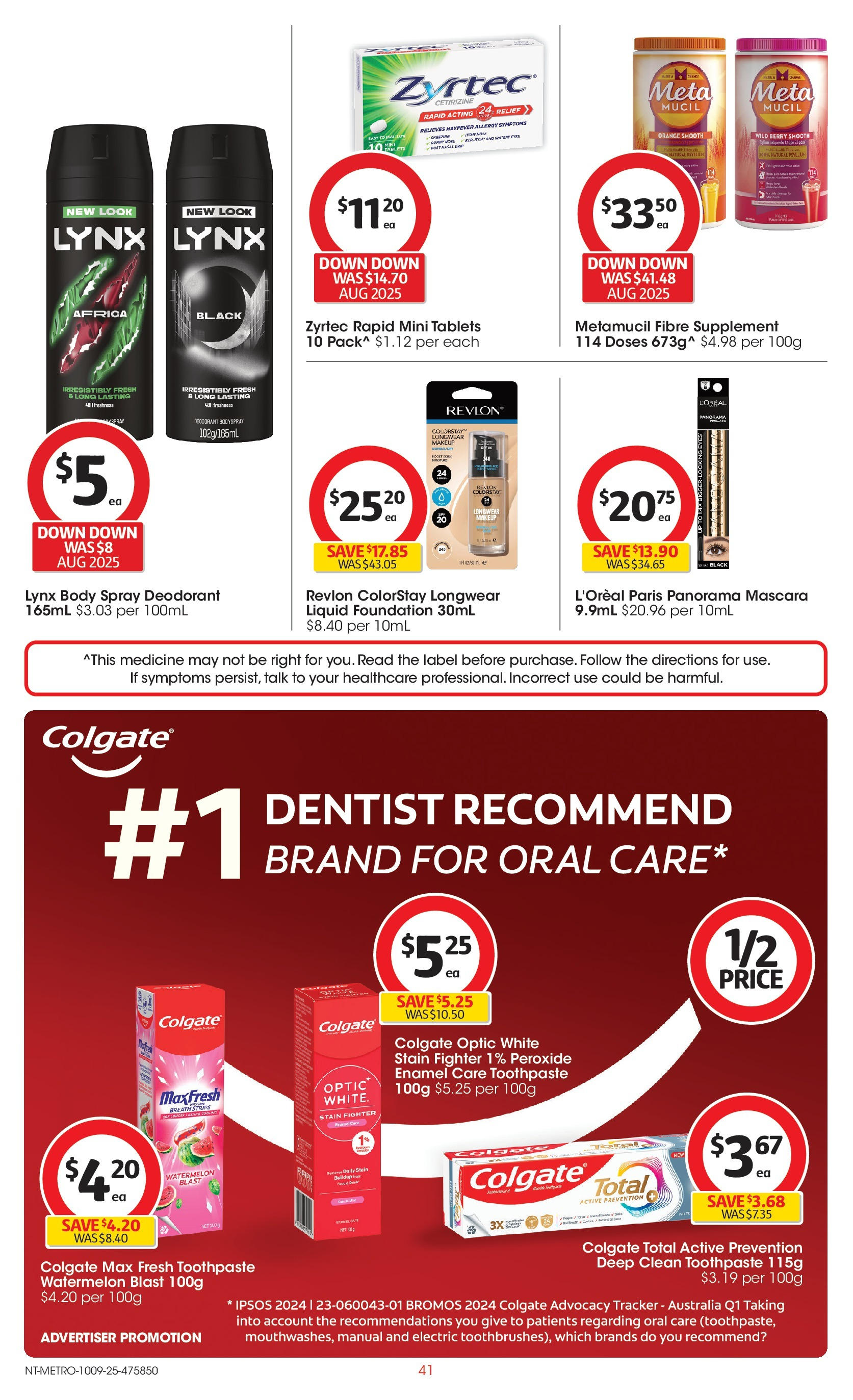 ﻿﻿Coles catalogue valid from 10/09/2025 > Online Australia | Page: 41 | Products: Makeup, Toothpaste, Watermelon, Allergy